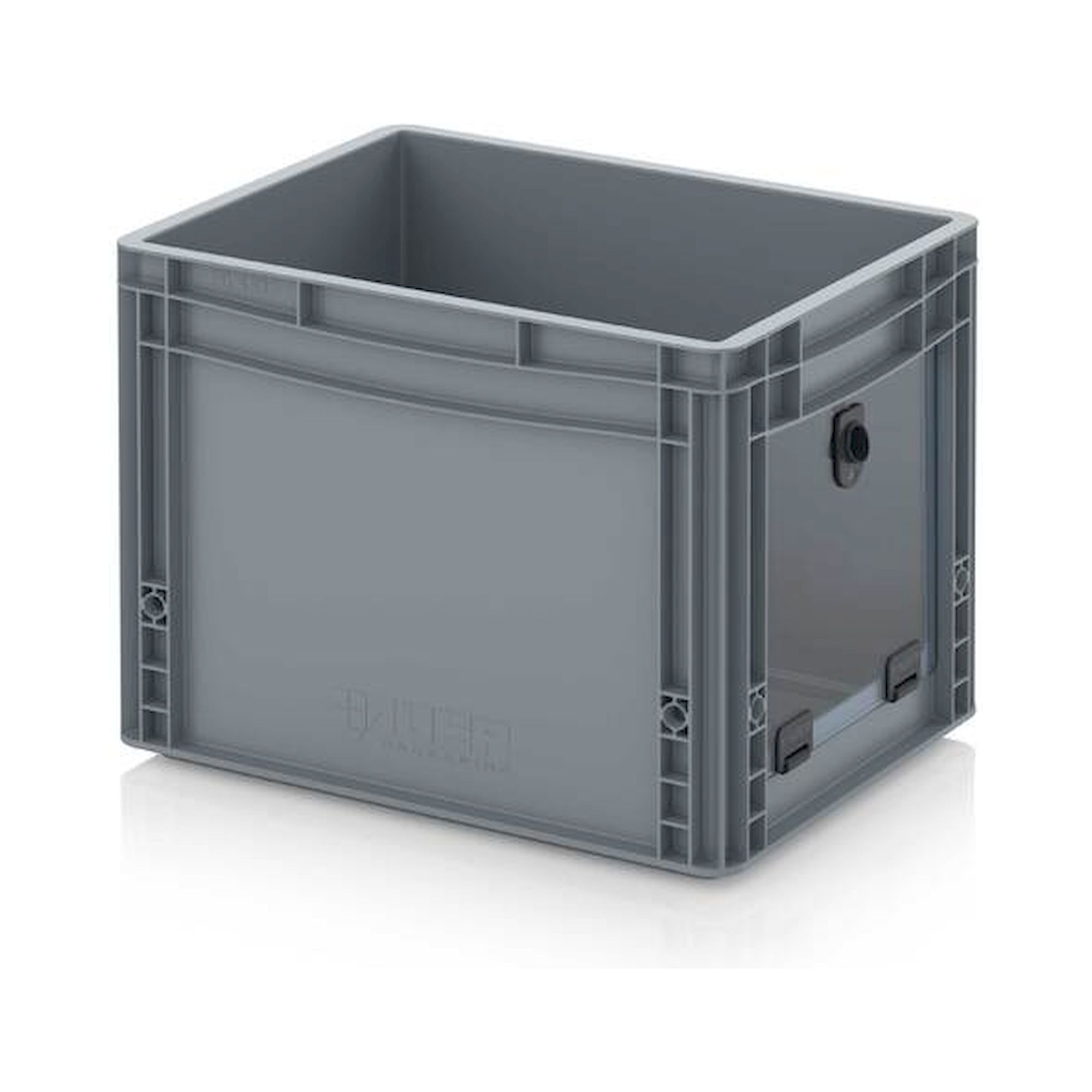 EG SKS 43/32 HG. Sichtlagerkästen im Euroformat mit Acrylglas-Sichtklappe, 40x30x32 cm