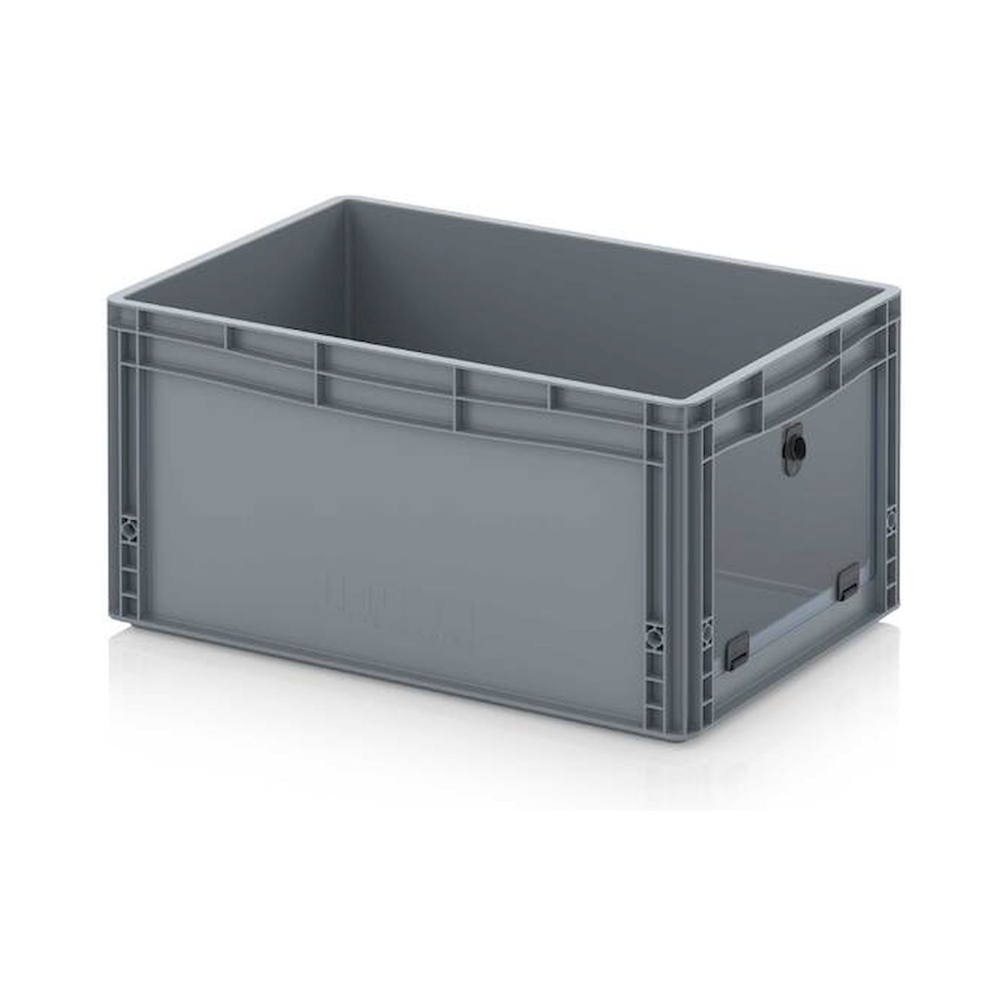 EG SKS 64/32 HG. Sichtlagerkästen im Euroformat mit Acrylglas-Sichtklappe, 60x40x32 cm