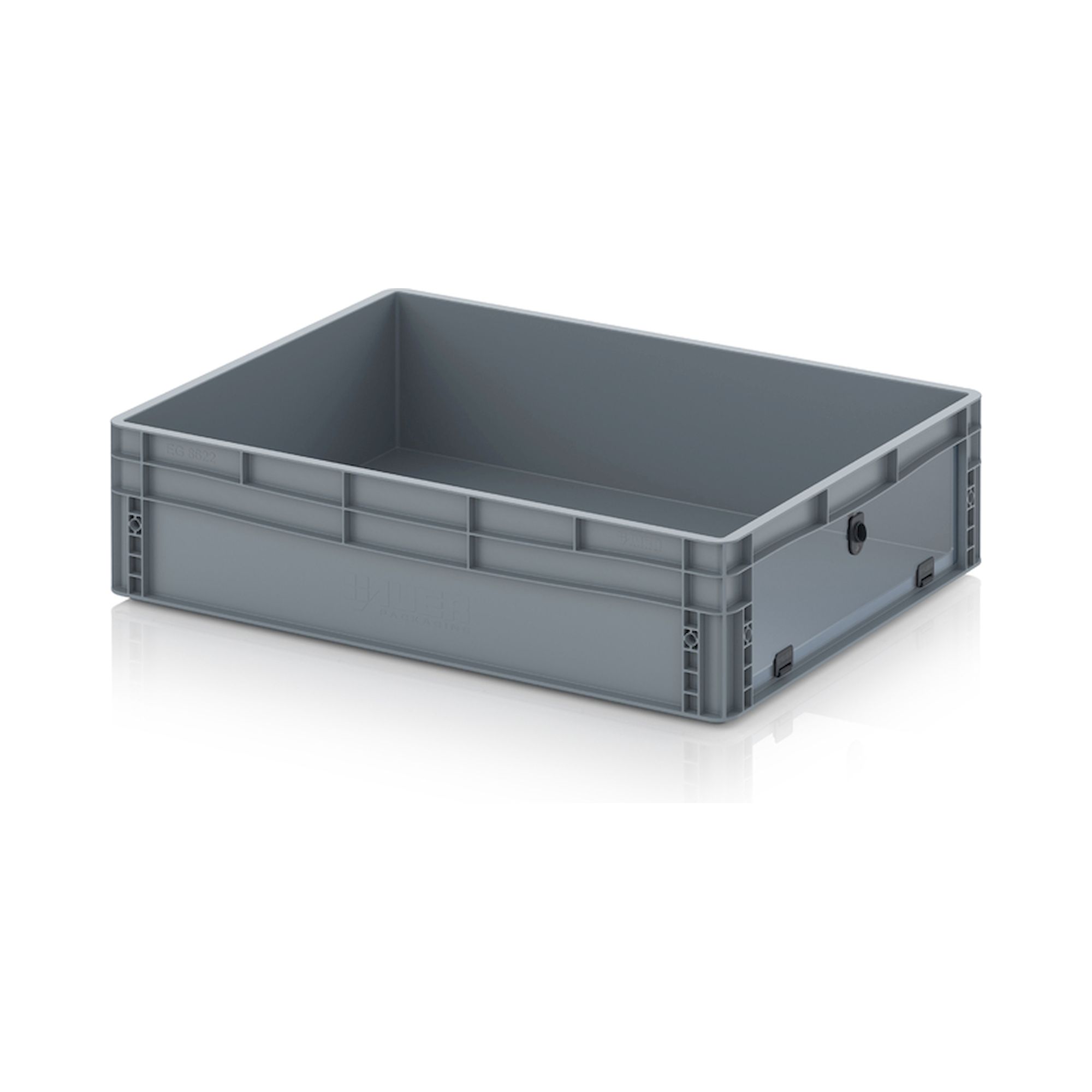 EG SKS 86/22 HG. Sichtlagerkästen im Euroformat mit Acrylglas-Sichtklappe, 80x60x22 cm