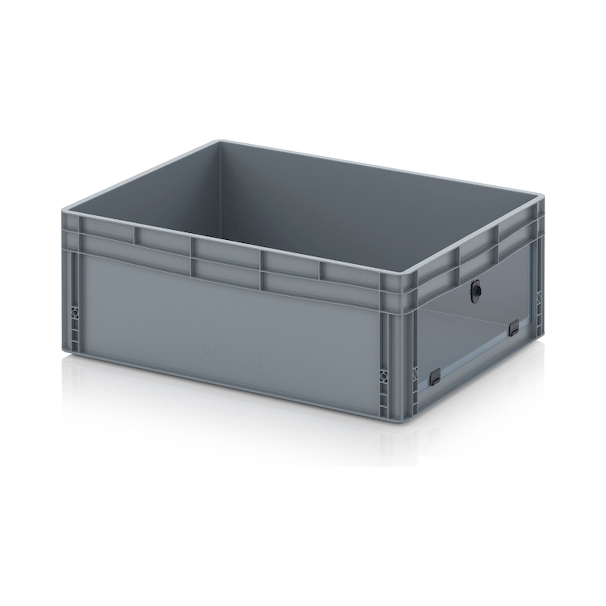 EG SKS 86/32 HG. Sichtlagerkästen im Euroformat mit Acrylglas-Sichtklappe, 80x60x32 cm