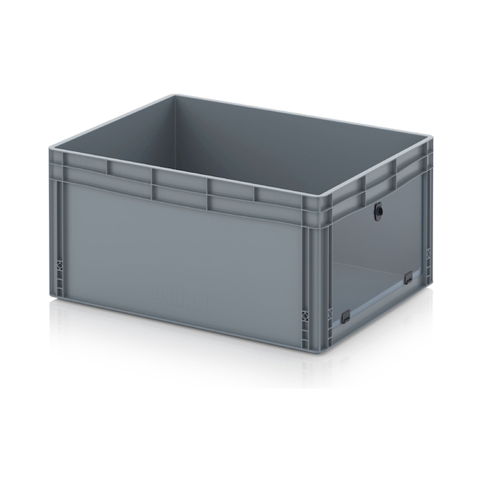 EG SKS 86/42 HG. Sichtlagerkästen im Euroformat mit Acrylglas-Sichtklappe, 80x60x42 cm