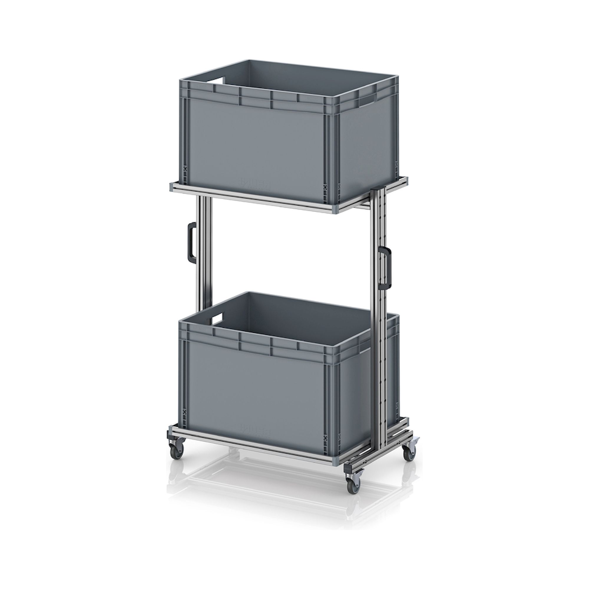 EG SW 134-1 8652. Systemwagen für Eurobehälter 80 x 60 Höhe 134 cm ohne Auszug, 103,4x65x134,6 cm