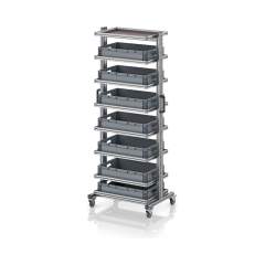 EG SW 200-1 6412. Systemwagen für Eurobehälter 60 x 40 Höhe 200 cm ohne Auszug, 83,4x55x201,1 cm