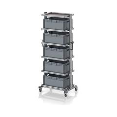 EG SW 200-1 6427. Systemwagen für Eurobehälter 60 x 40 Höhe 200 cm ohne Auszug, 83,4x55x201,1 cm