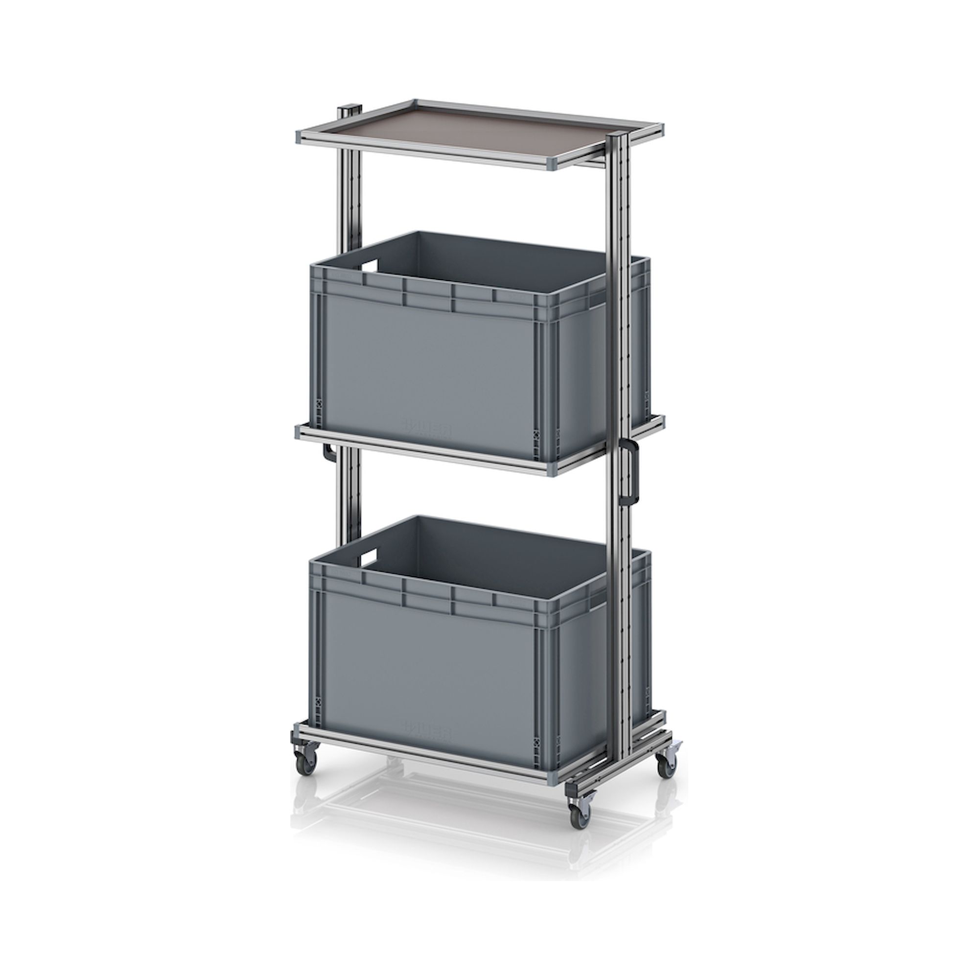 EG SW 200-1 8652. Systemwagen für Eurobehälter 80 x 60 Höhe 200 cm ohne Auszug, 103,4x65x201,1 cm