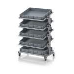 EG SWN 134 8612. Systemwagen für Eurobehälter 80 x 60 Höhe 134 cm, neigbar, 83,4x55x134,6 cm