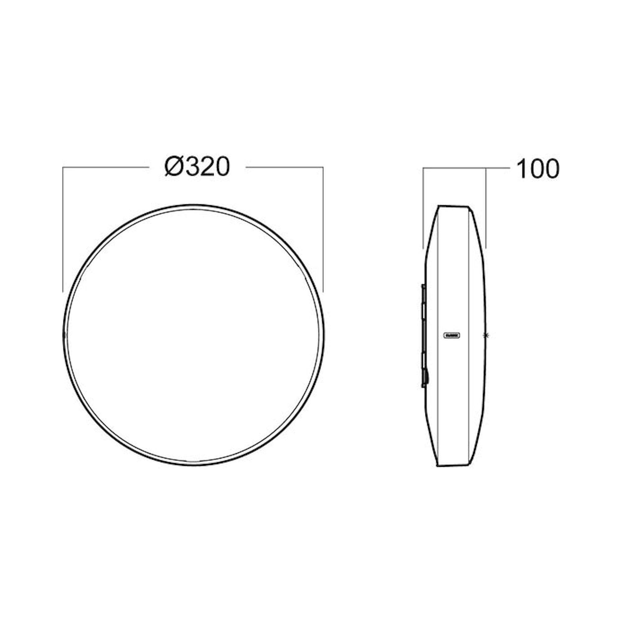 Glamox A20-S320 luminaire en saillie, 1987 lm, 3000 K, commutable