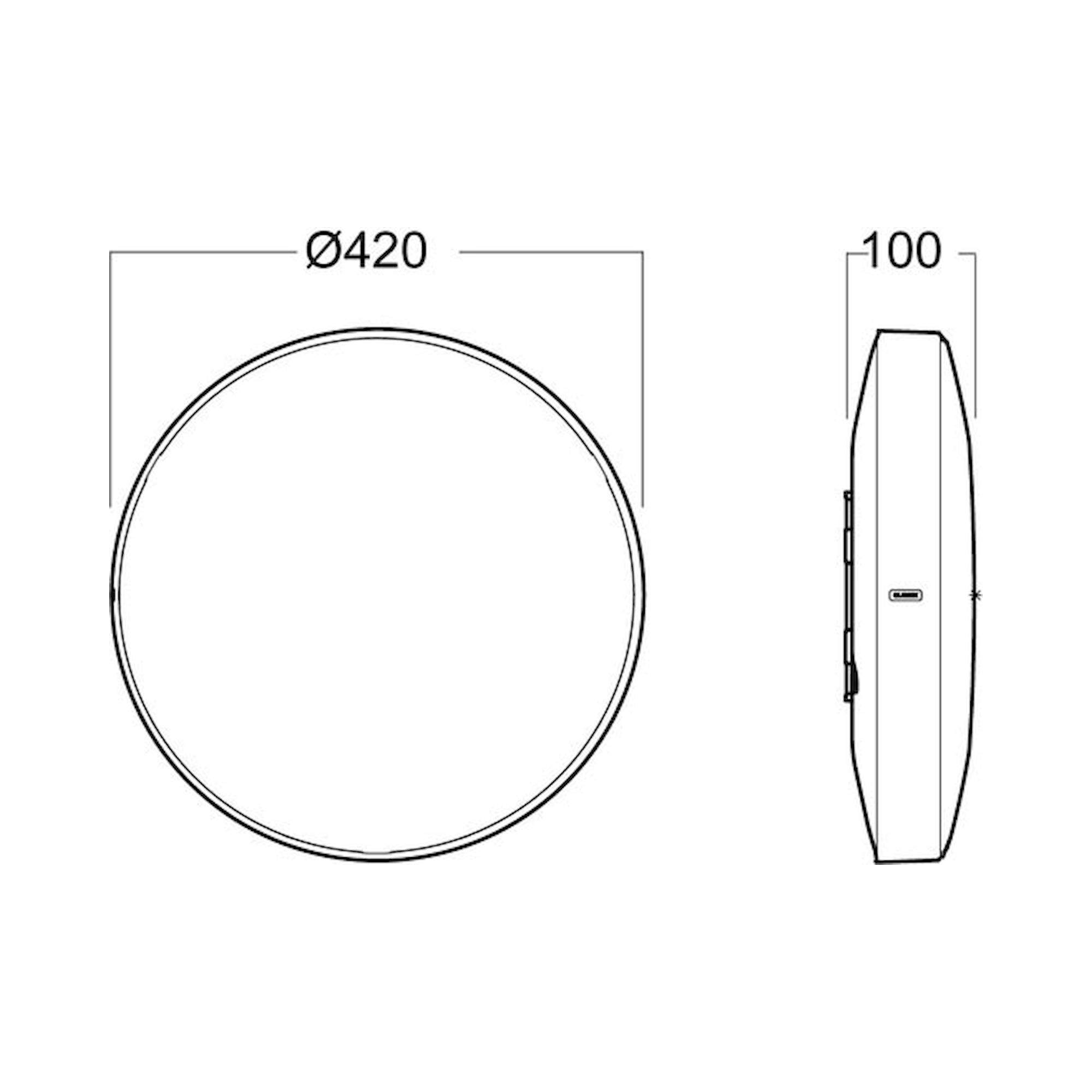 Glamox A20-S420 luminaire en saillie, 2986 lm, 3000 K, commutable