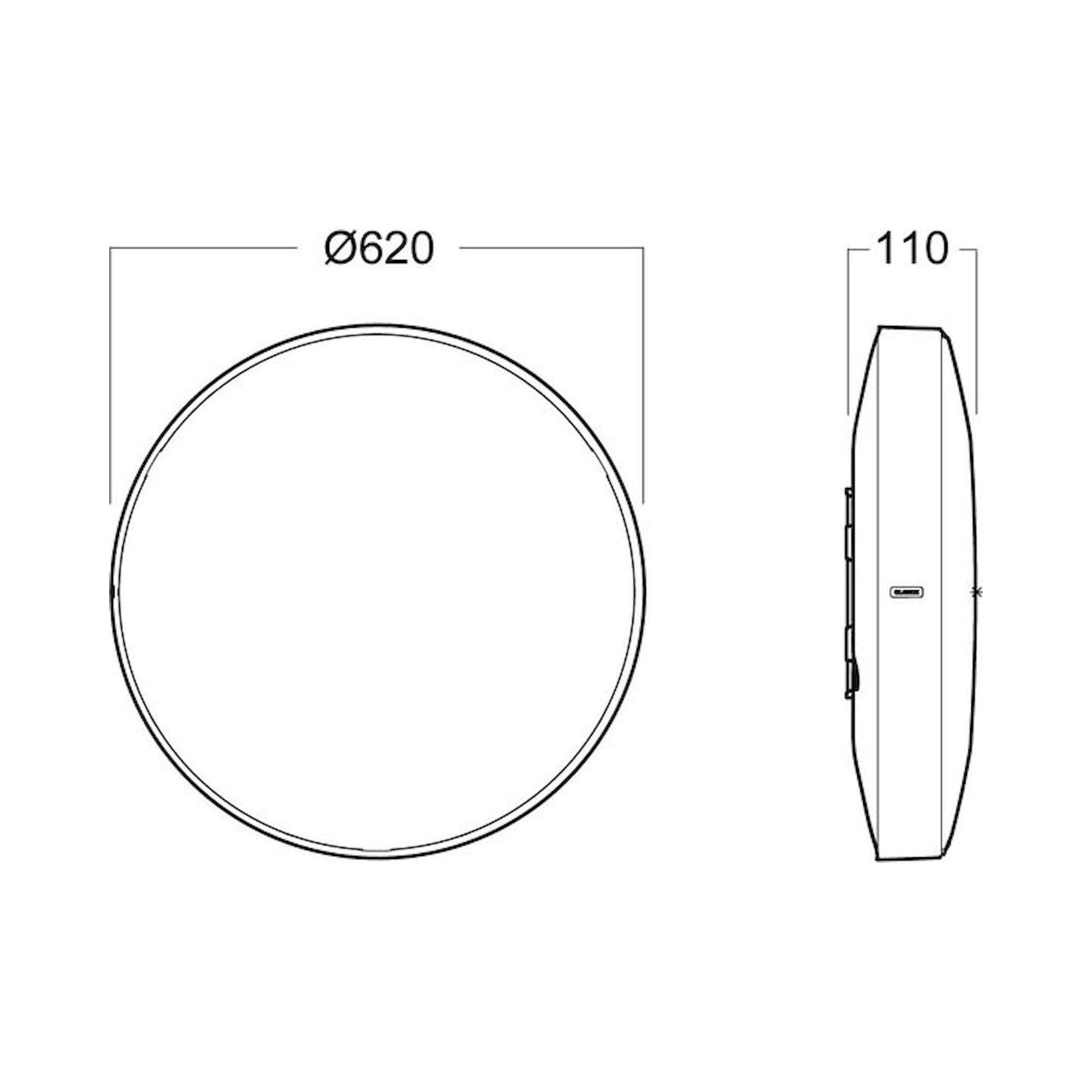 Glamox A20-S620 luminaire en saillie, 6494 lm, 4000 K, commutable