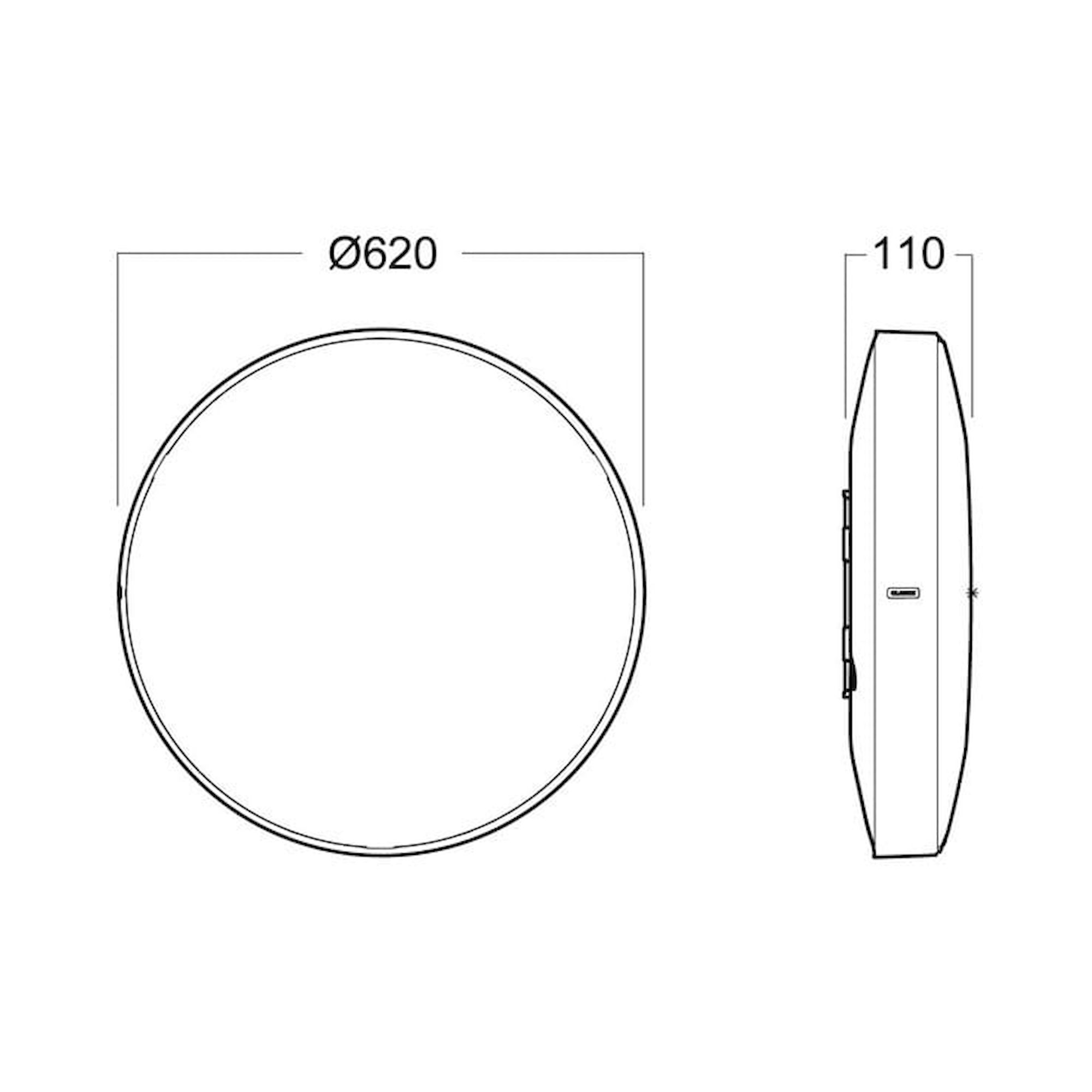 Glamox A20-S620 luminaire en saillie, 6279 lm, 3000 K, commutable