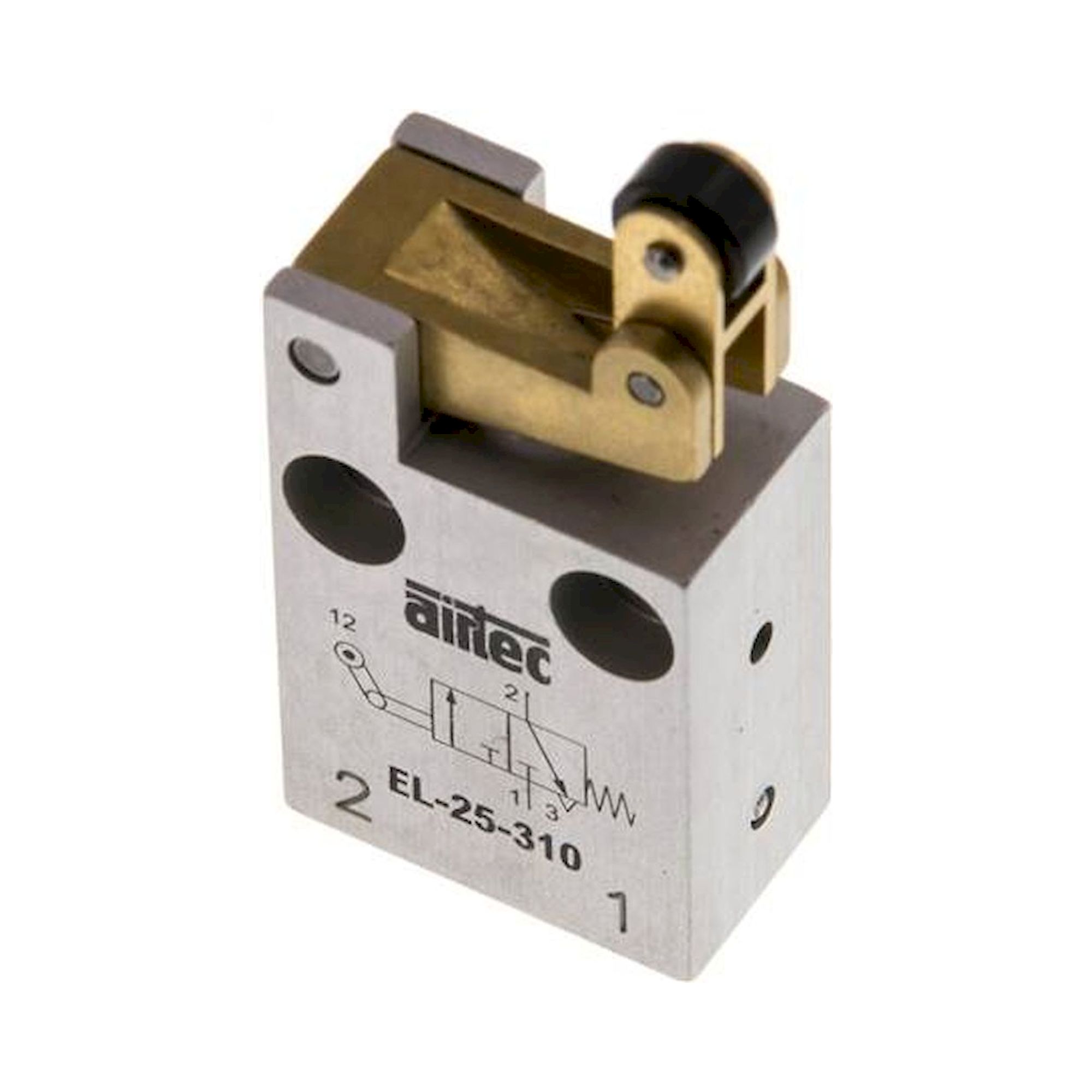 Airtec EL 25 310. 3/2-Wege (NC) Endschalter mit Leerrücklaufrolle, M 5