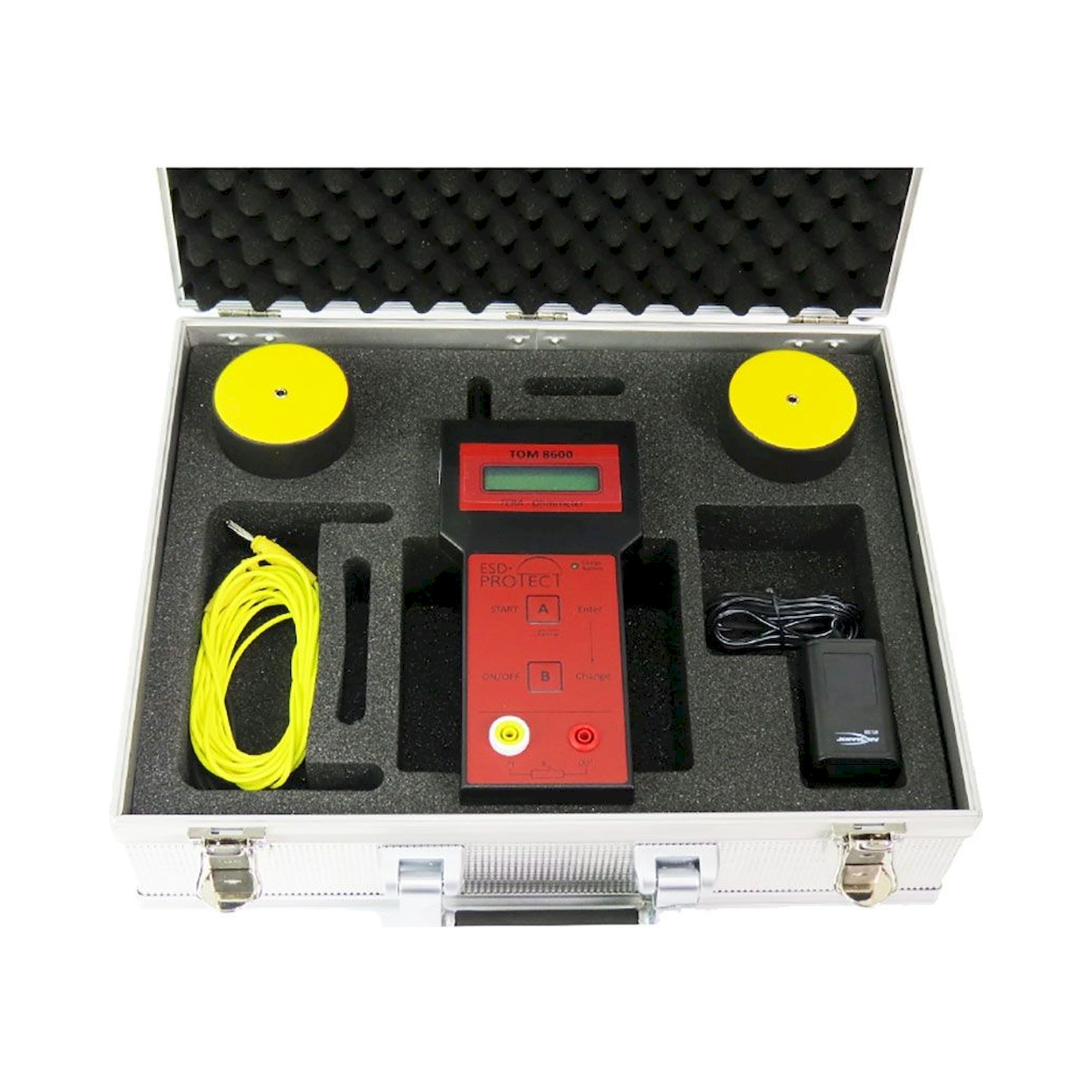 TERA-Ohmmeter TOM 8600 Set mit 2 Messelektroden, Feuchte und Temperatur - A1-ESD EP0201003