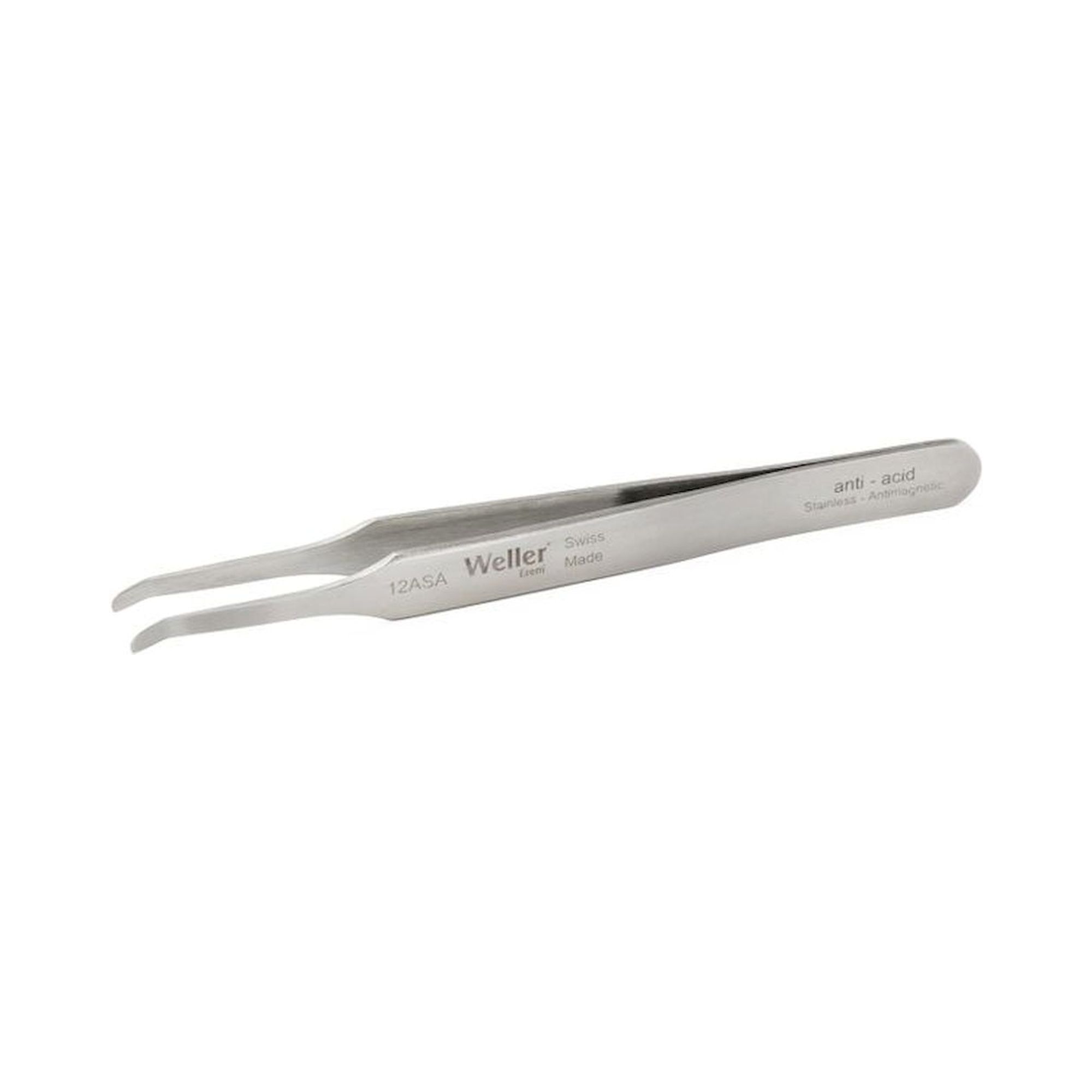 Weller Erem 12ASA. Waver Erem 12ASA Precision Tweezers with Flat Ro withed Tips for Gripping Components