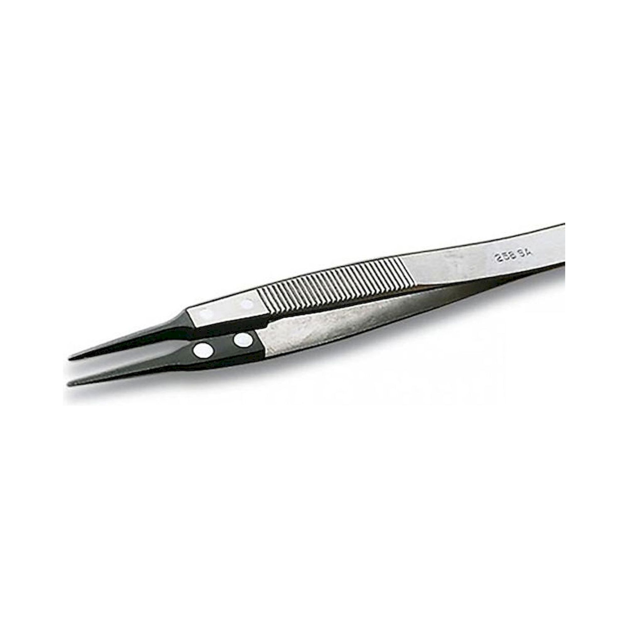 Weller Erem 258SA. Waver Erem 258SA Precision Tweezers with Pointed Synthetic Tips (PPS) and Serrated Finger Grips for Secure Handling