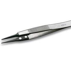 Weller Erem 258SA. Waver Erem 258SA Precision Tweezers with Pointed Synthetic Tips (PPS) and Serrated Finger Grips for Secure Handling