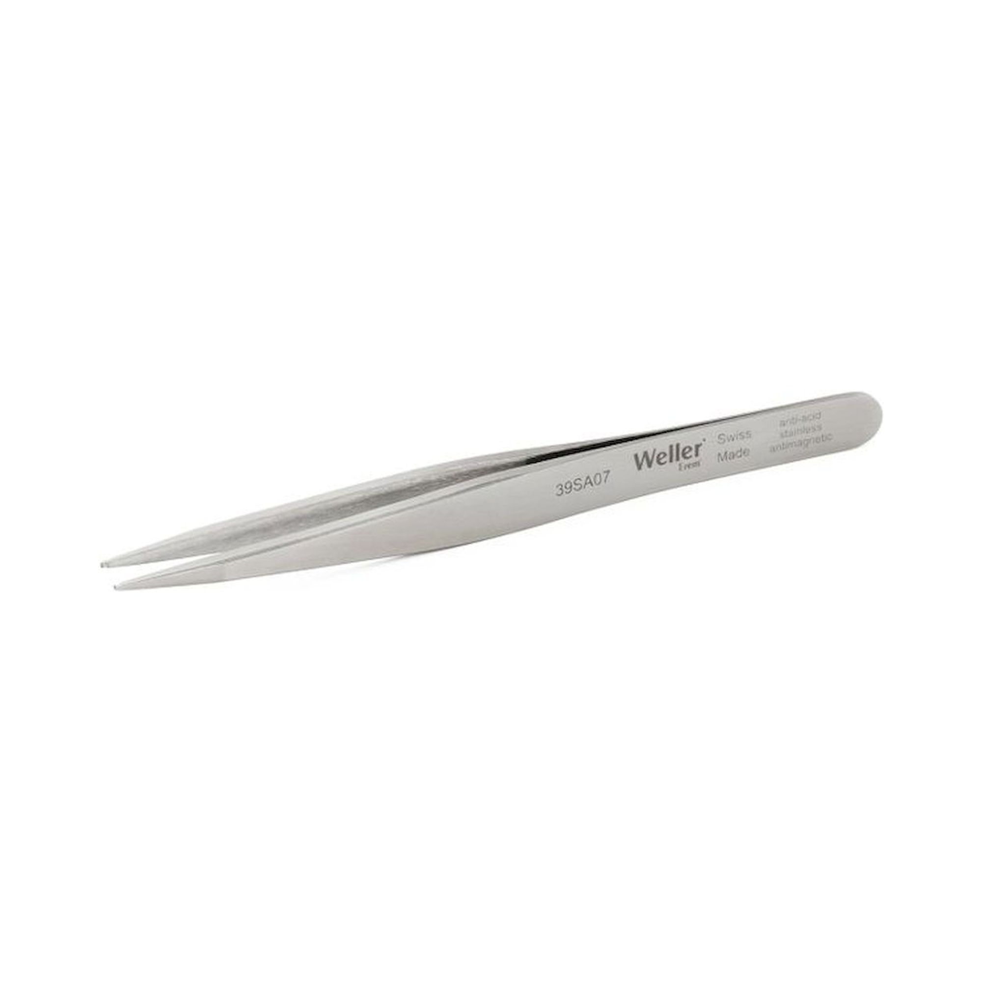 Weller Erem 39SA07. Waver Erem 39SA07 Tweezers 0,7 mm Recessed Tip, 119 mm