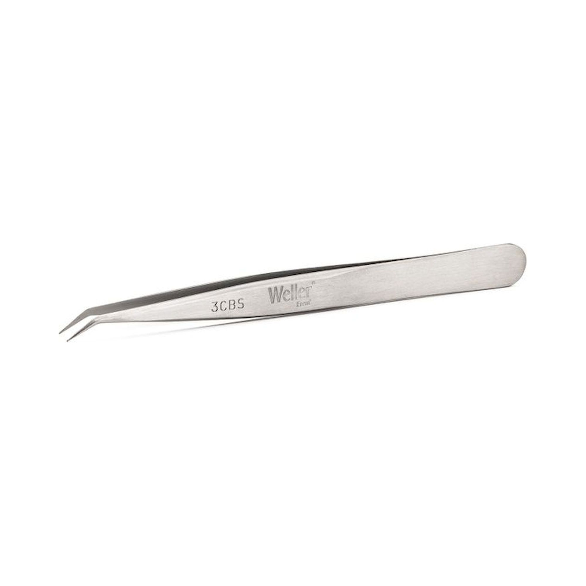 Weller Erem 3CBS. Waver Erem 3CBS Precision Tweezers, Curved 40°, with Pointed Tips