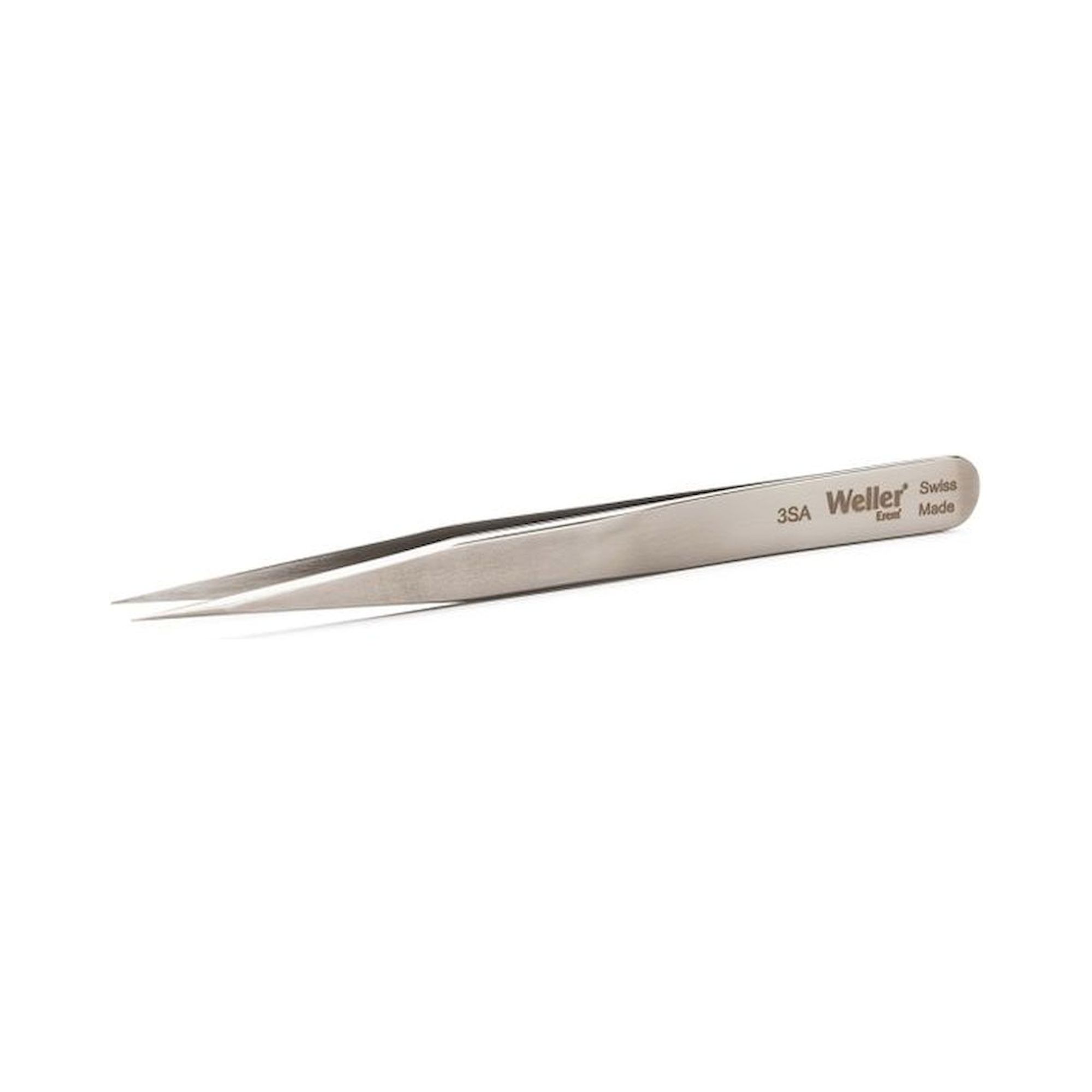 Weller Erem 3SA. 3SA Precision tweezers fine, straight tips, 120 mm