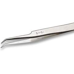 Weller Erem 51SASL. Waver Erem 51SASL Precision Tweezers, Curved 30°, Relieved, Stainless Steel