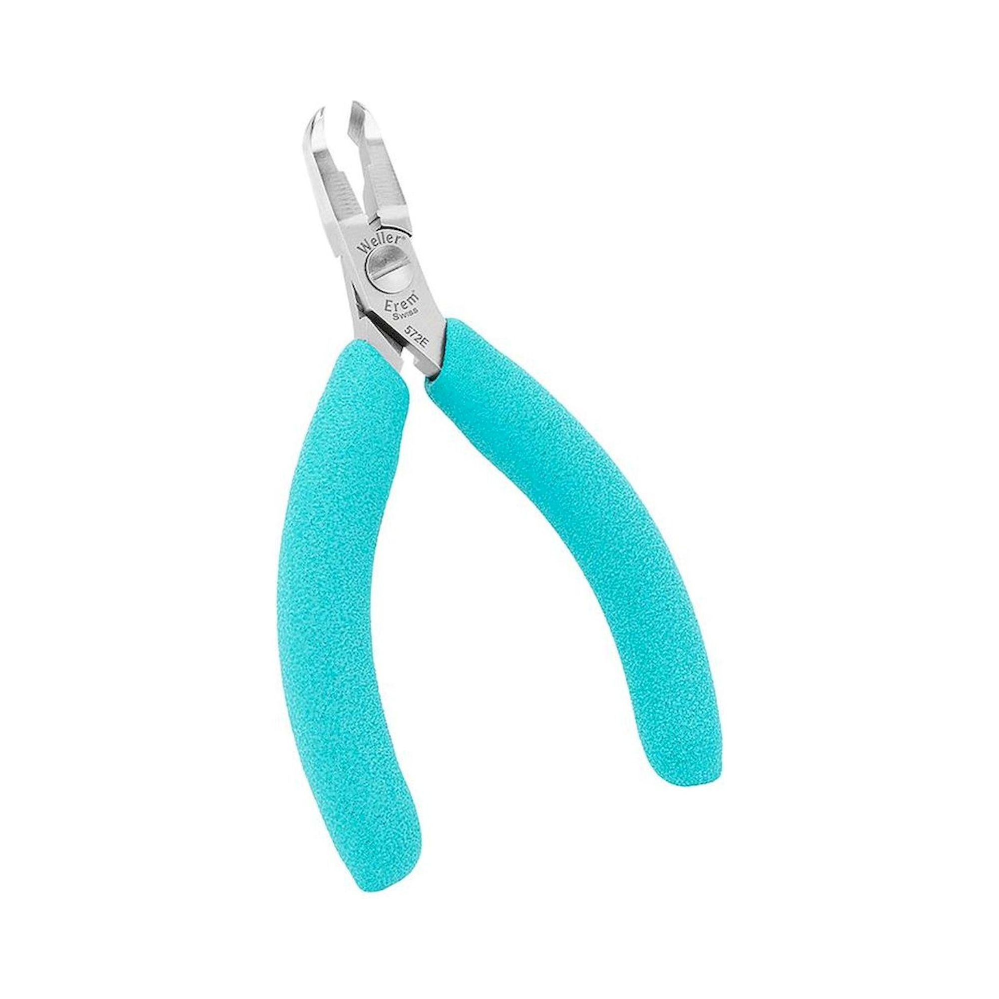 Weller 572E. Pince coupante pointue ESD, coudée/étroite, 115 mm, sans bord tranchant