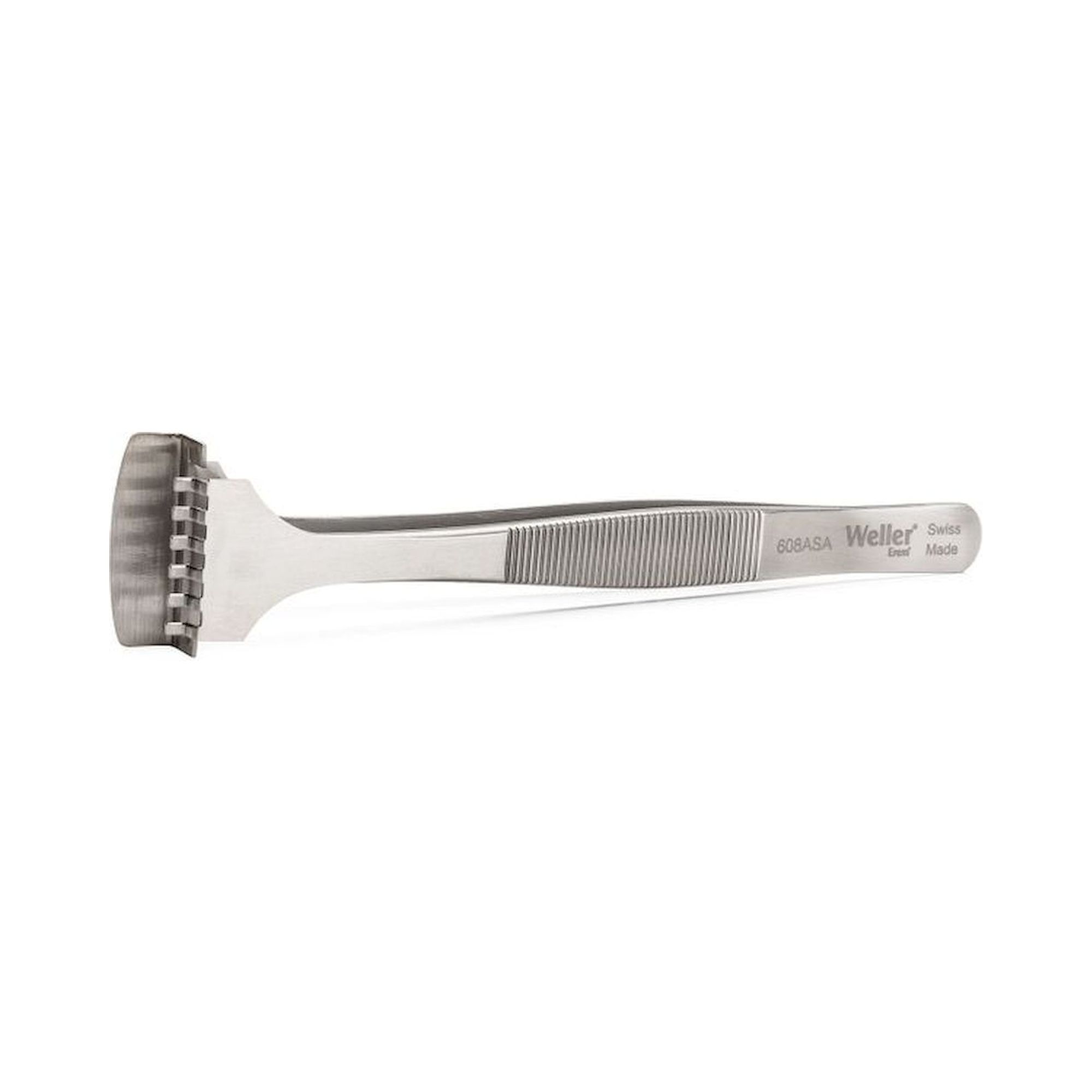 Weller Erem 608ASA. Waver Erem 608asa Wafer Tweezers with Flat Lower Paddle And 6 up Fingers For Protecting Wafers Against Damage