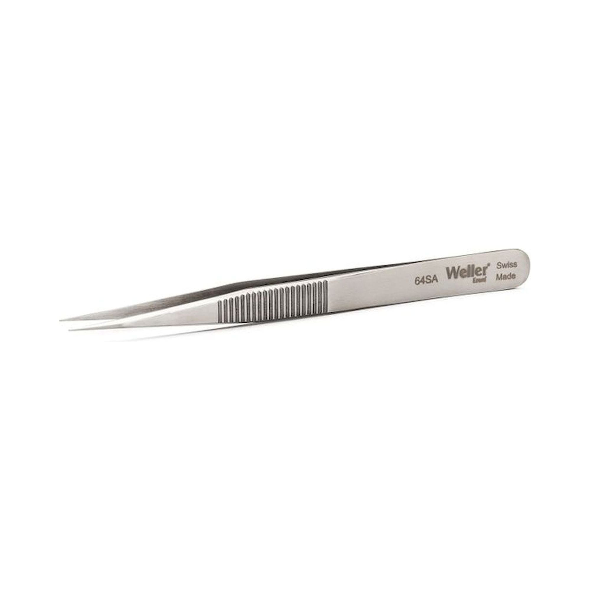 Weller Erem 64SA. Waver Erem 64SA Precision Tweezers with Pointed Tips And Serrated Finger Grips For Secure Handling