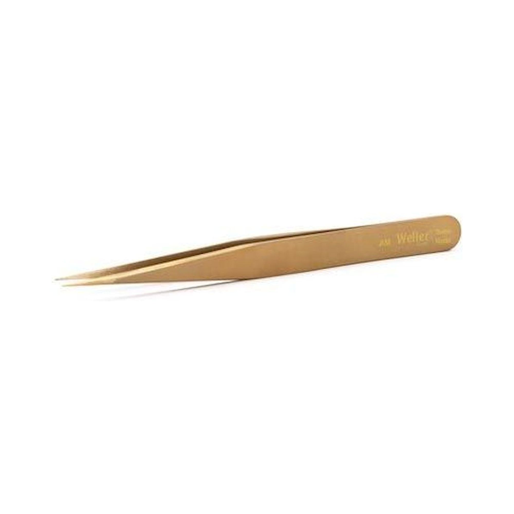 Weller Erem AM. AM precision tweezers fine, straight tips, brass, 127 mm