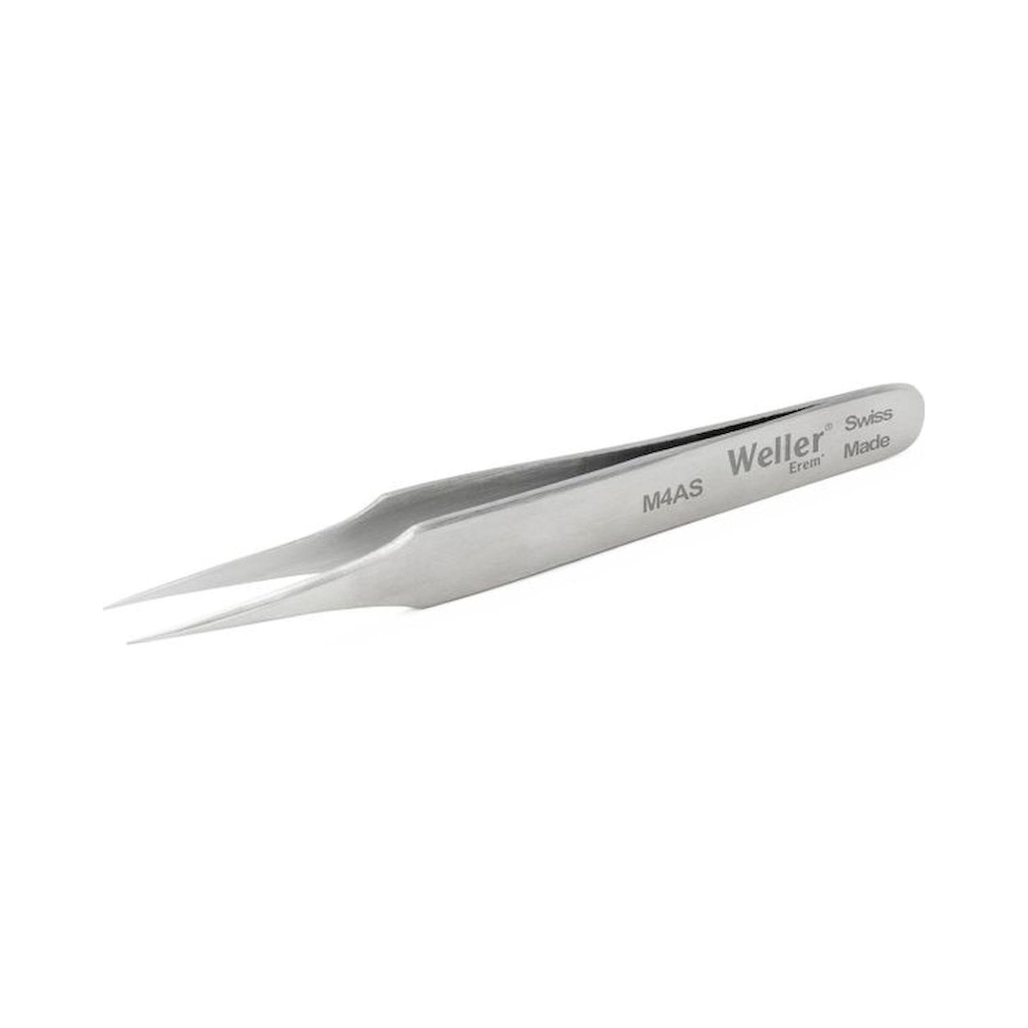 Weller Erem M4AS. Waver Erem M4AS Micro Tweezer Straight And Pointed Tip 90 Mm From Stainless Steel