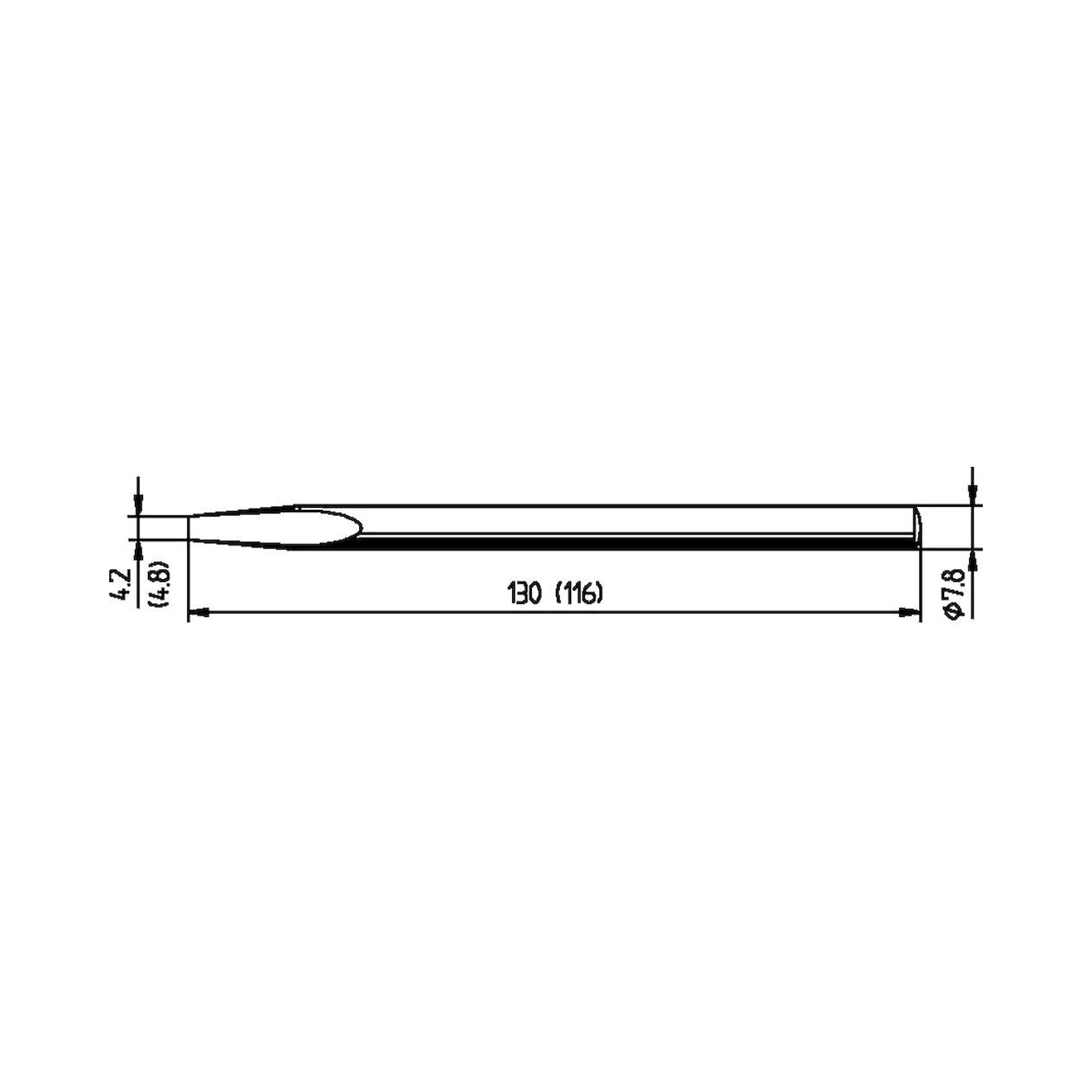 Ersadur Lötspitze für 80 S, gerade, meißelförmig, 4,8 mm - Ersa 0082KD