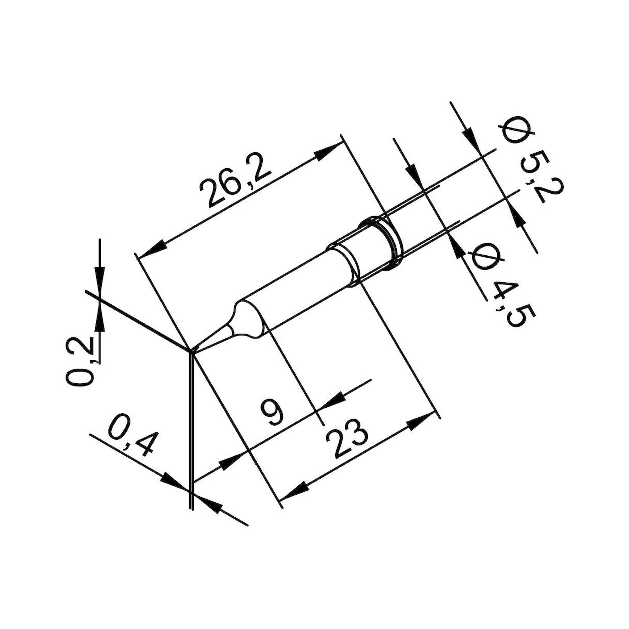 Ersadur Dauerlötspitze i-Tool, gerade, meißelförmig 0,4 mm - Ersa 0102CDLF04