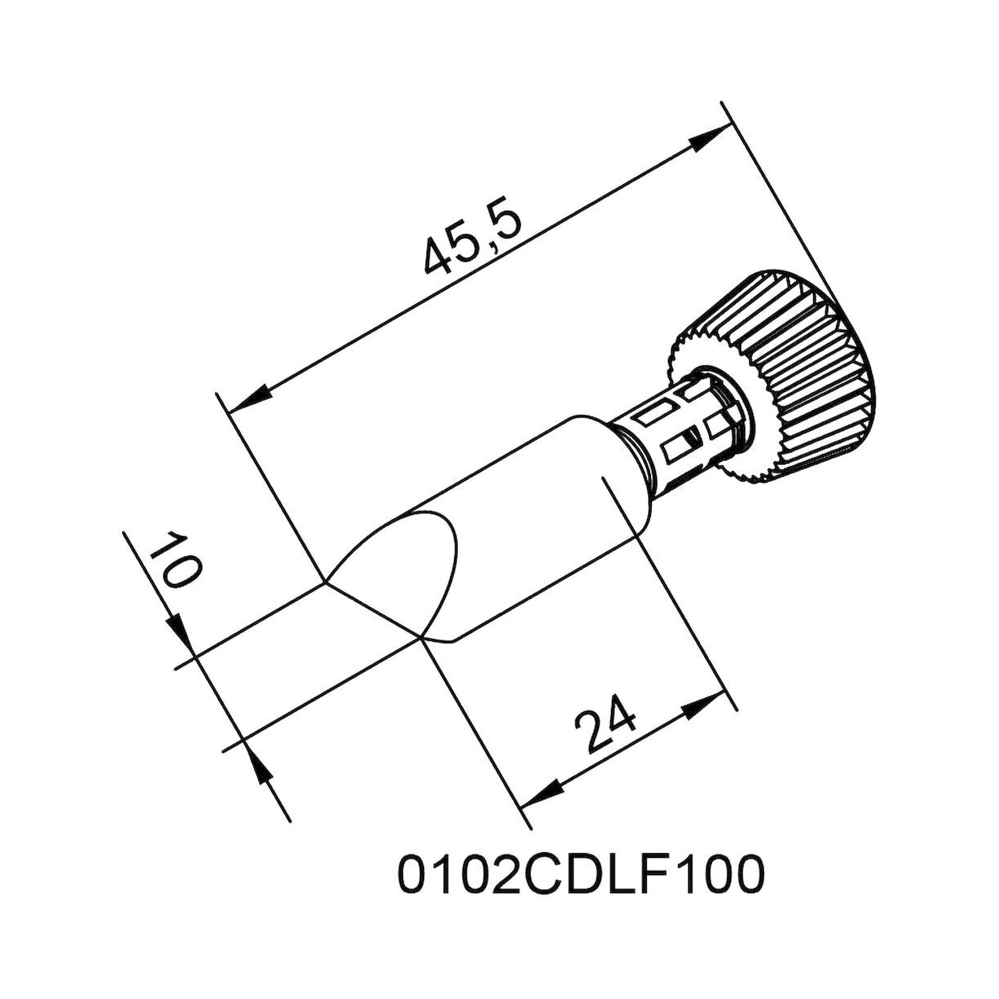 Panne à souder permanente DUR pour i-Tool, droite, burin, 10,0 mm - Ersa 0102CDLF100