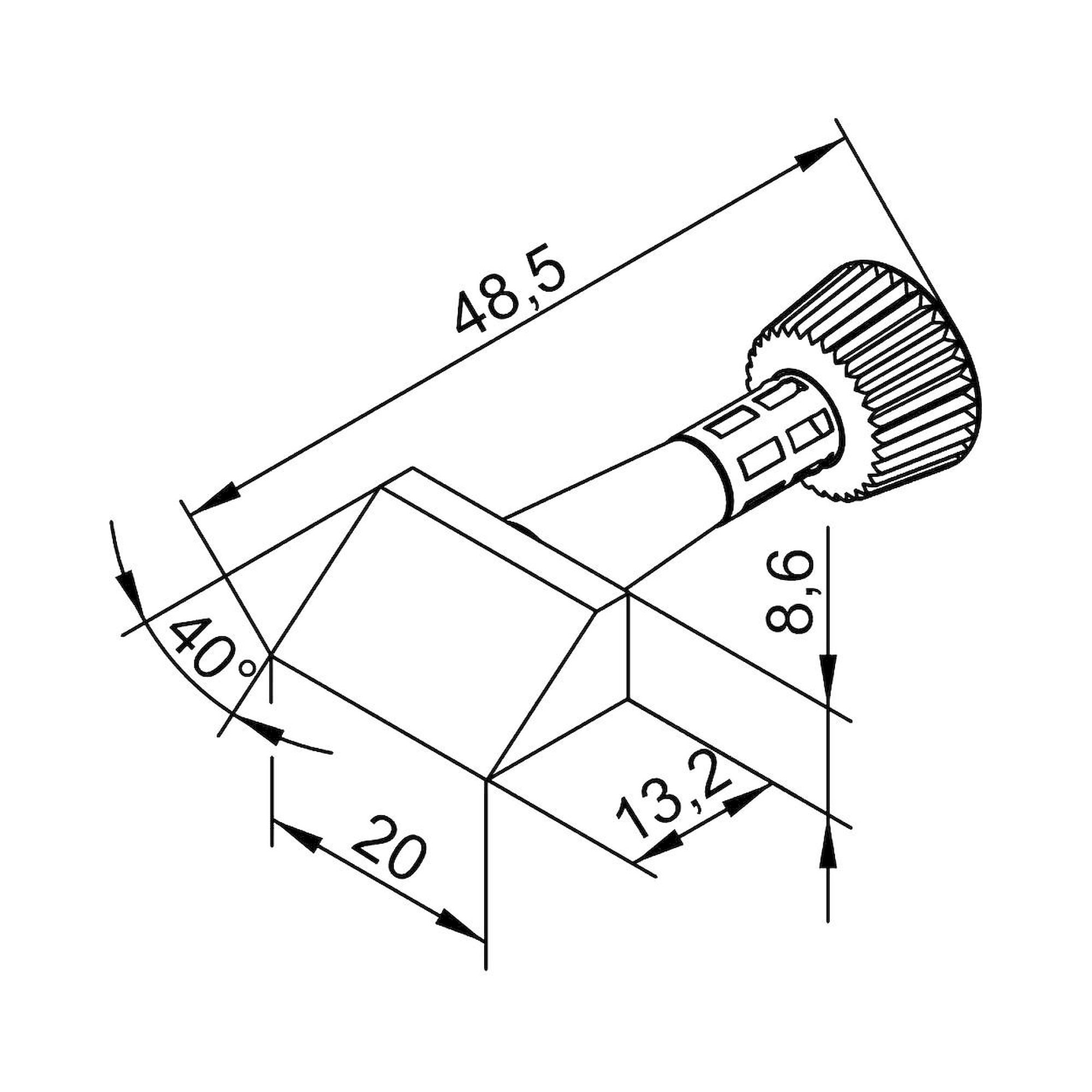 Ersadur-LF Lötspitze i-Tool, angeschrägt-keilförmig, 20 mm - Ersa 0102CDLF200