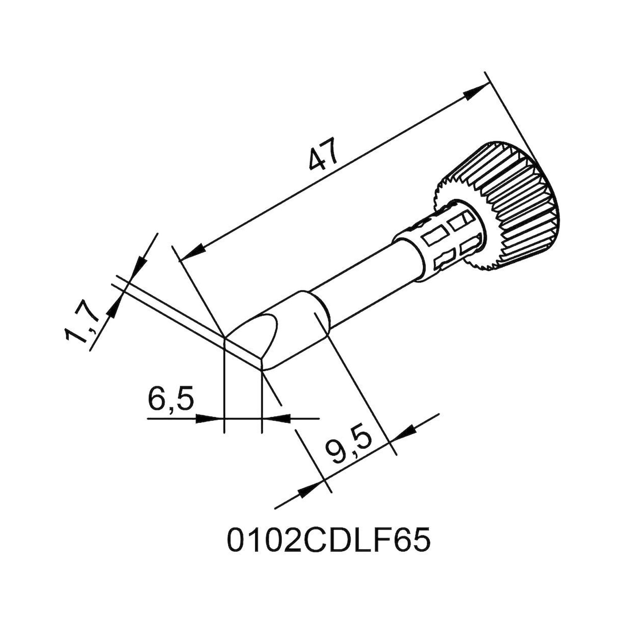 Ersadur-LF long-life soldering tip i-Tool, straight, chisel, 6.5 mm - Ersa 0102CDLF65