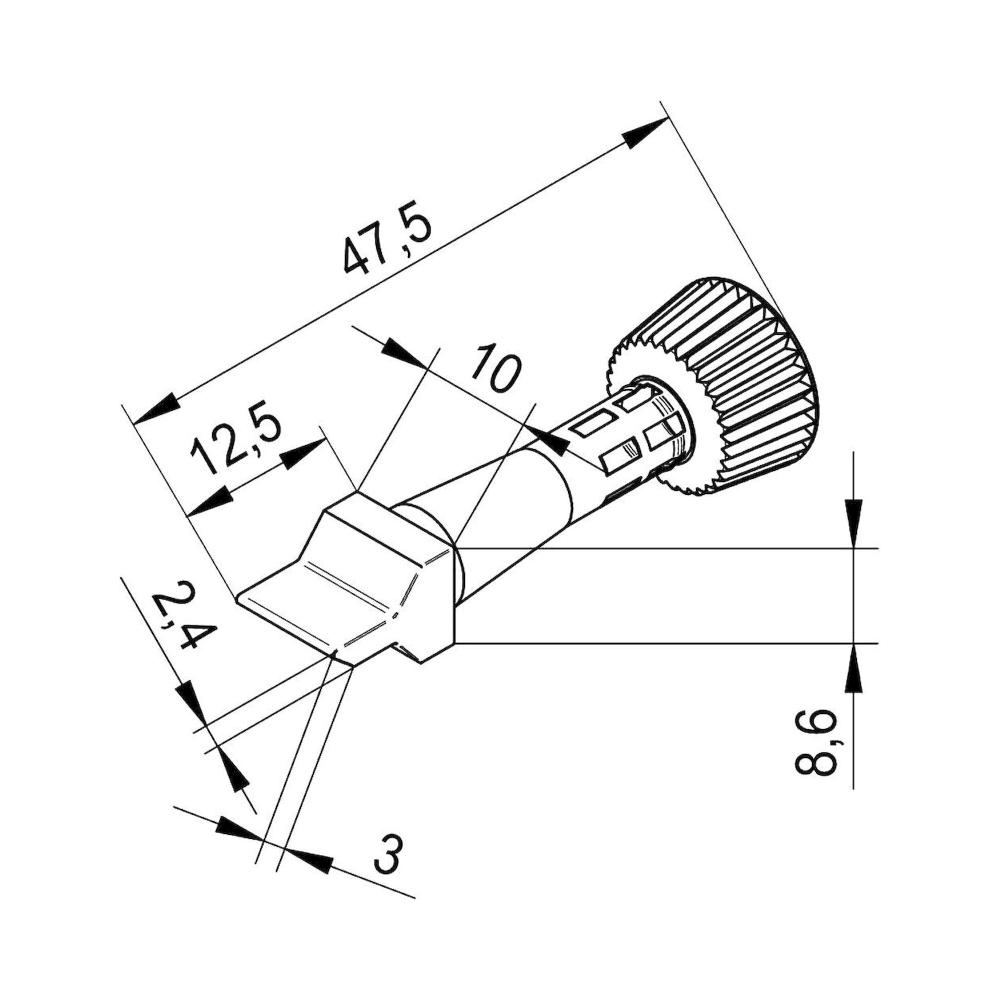 Ersadur Dauerlötspitze für i-Tool, Wick-Tip, 10 mm - Ersa 0102ZDLF100