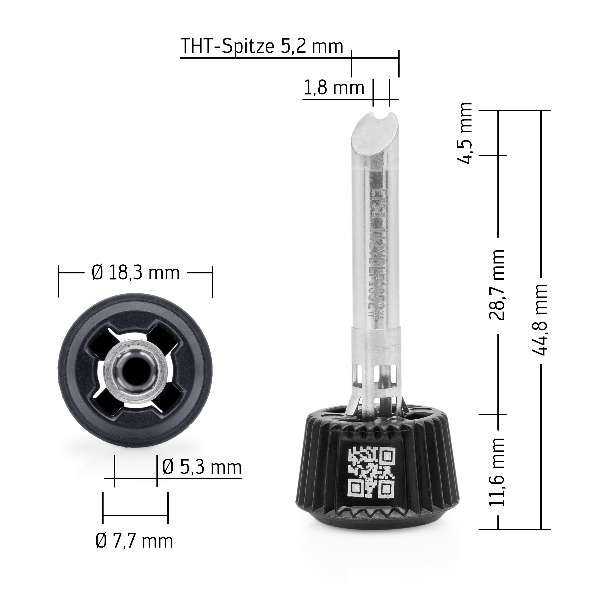 Ersadur Lötspitze i-Tool MK2 & Trace, THT-Spitze 1,8/5,2 mm - Ersa 0142YDLF1852
