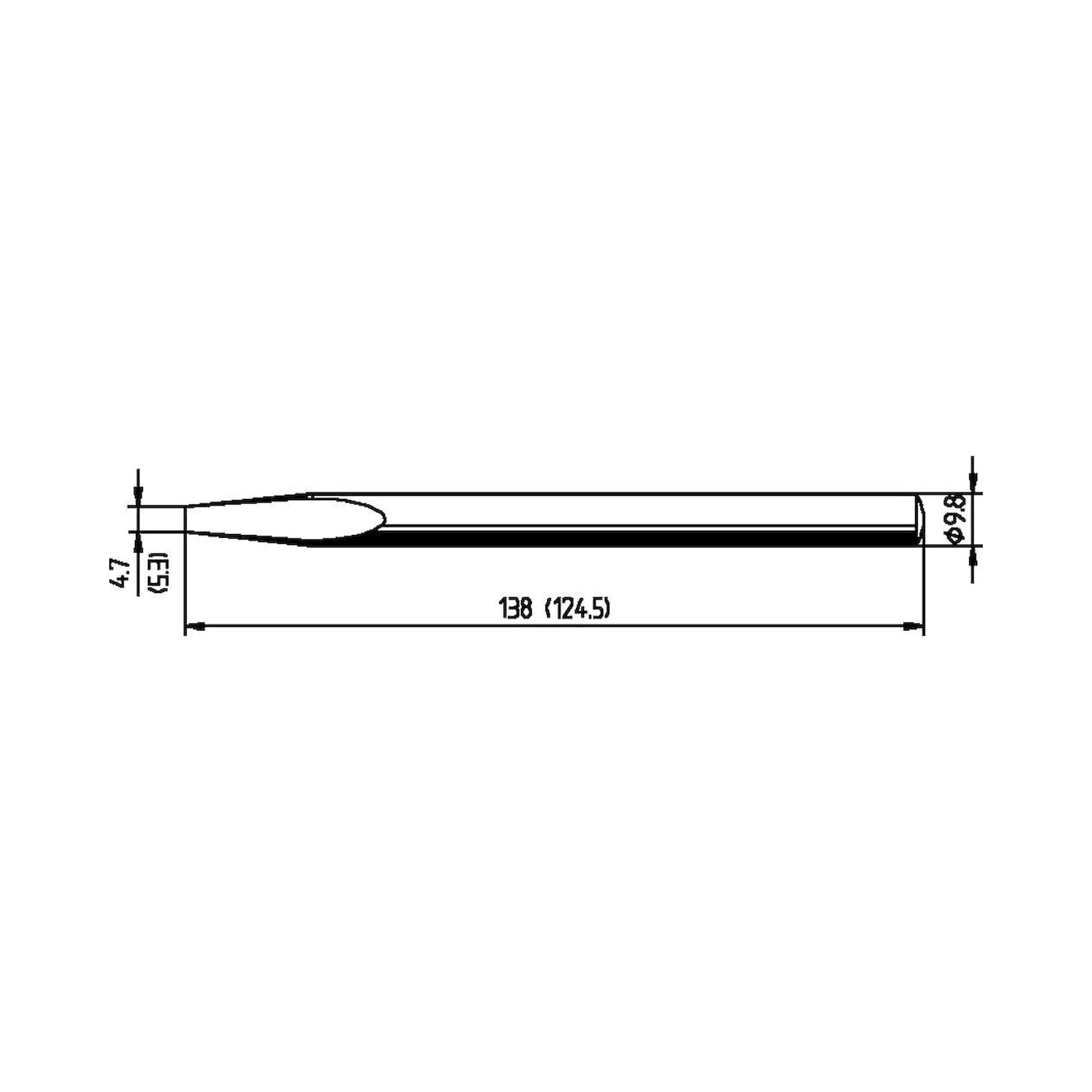 Ersadur Soldering Tip for ERSA 150 S, straight, chisel-shaped, 5.3 mm - Ersa 0152KD