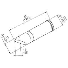 Ersa 0242CDLF109A. DUR Lötspitze für i-Tool HighPower, gerade, meißelförmig, 10,9 mm asymmetrisch