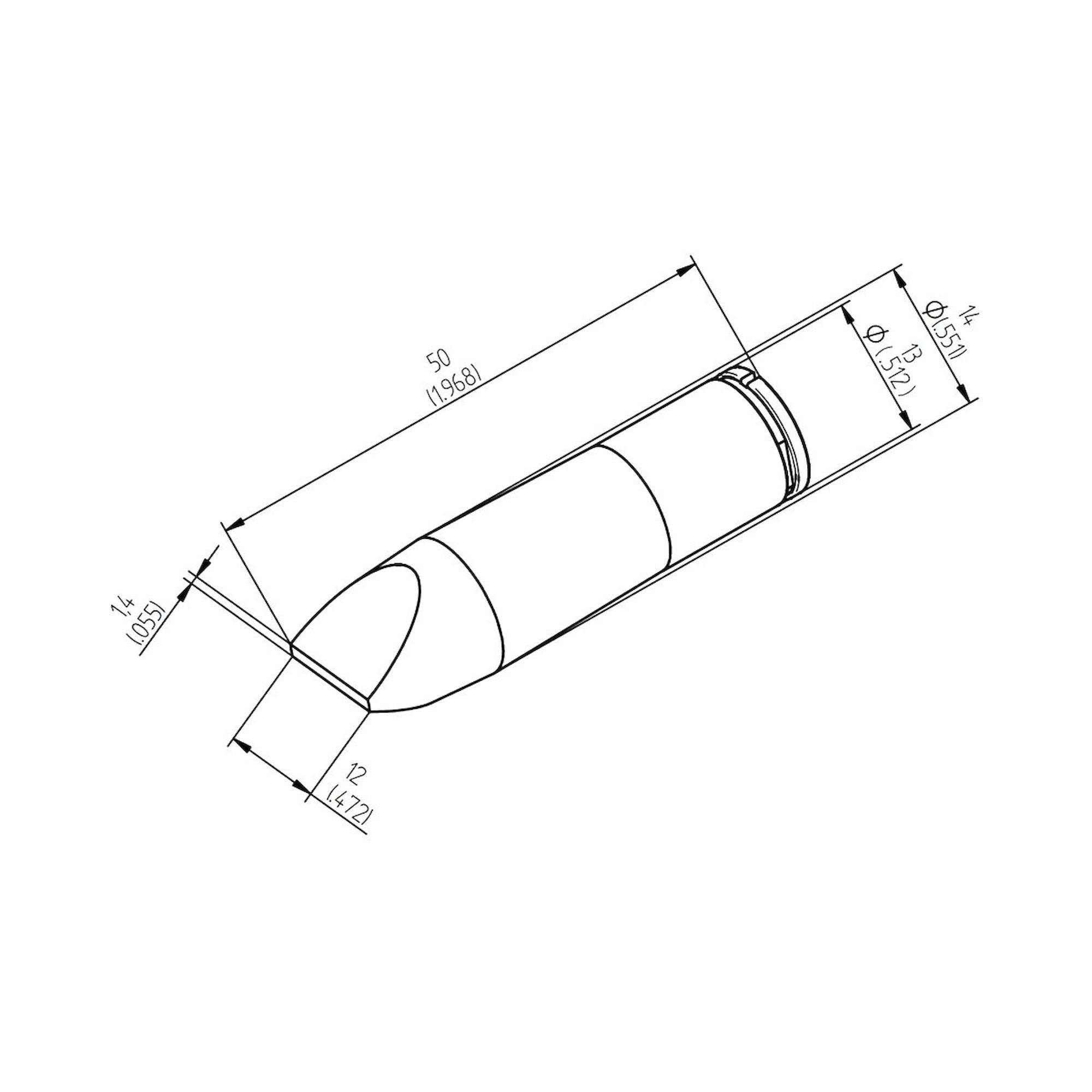 Ersadur-LF Lötspitze gerade meißelförmig 12 mm für i-Tool HighPower - Ersa 0242CDLF120