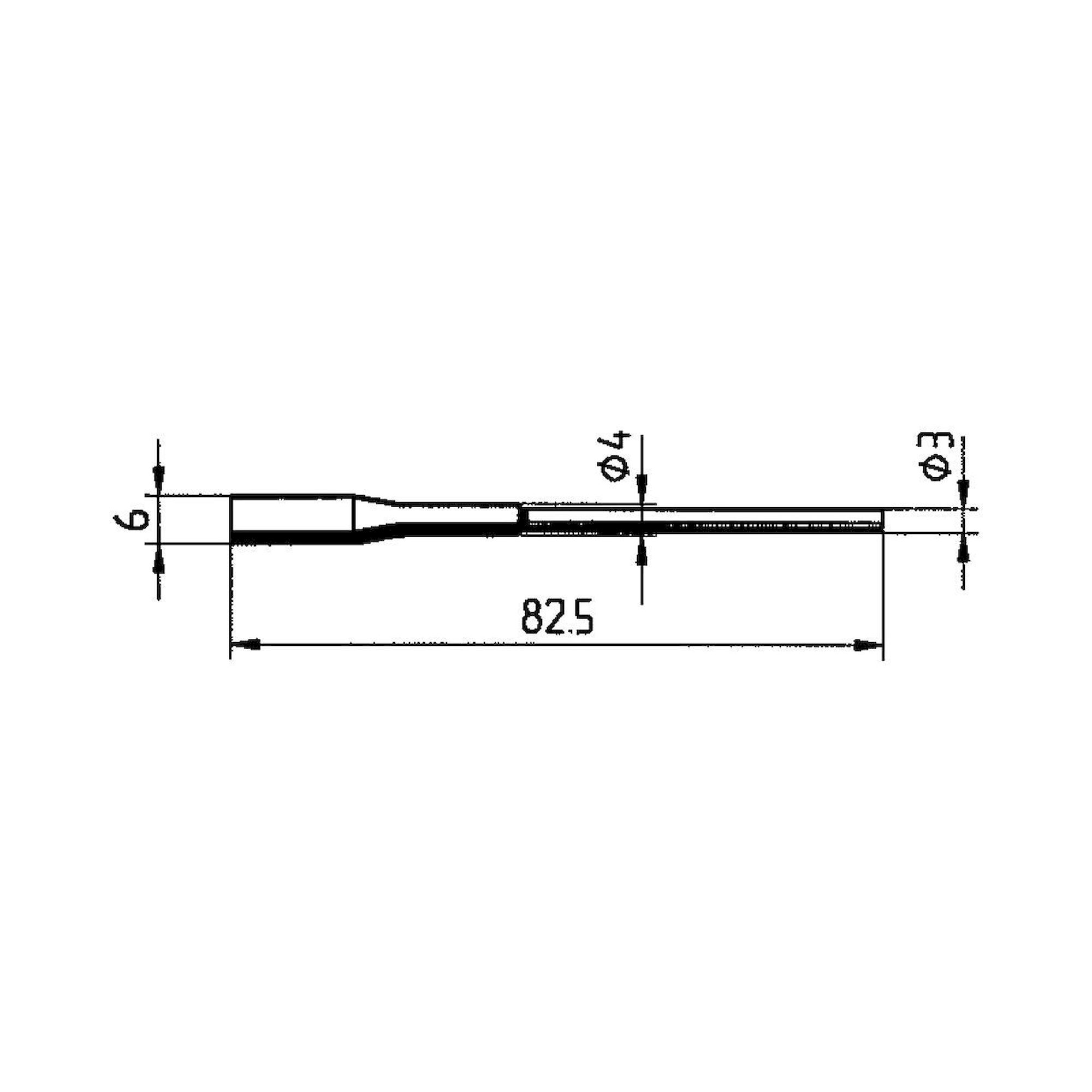 Ersadur Desoldering Tip Set, straight, 6.0 mm - Ersa 0422ED