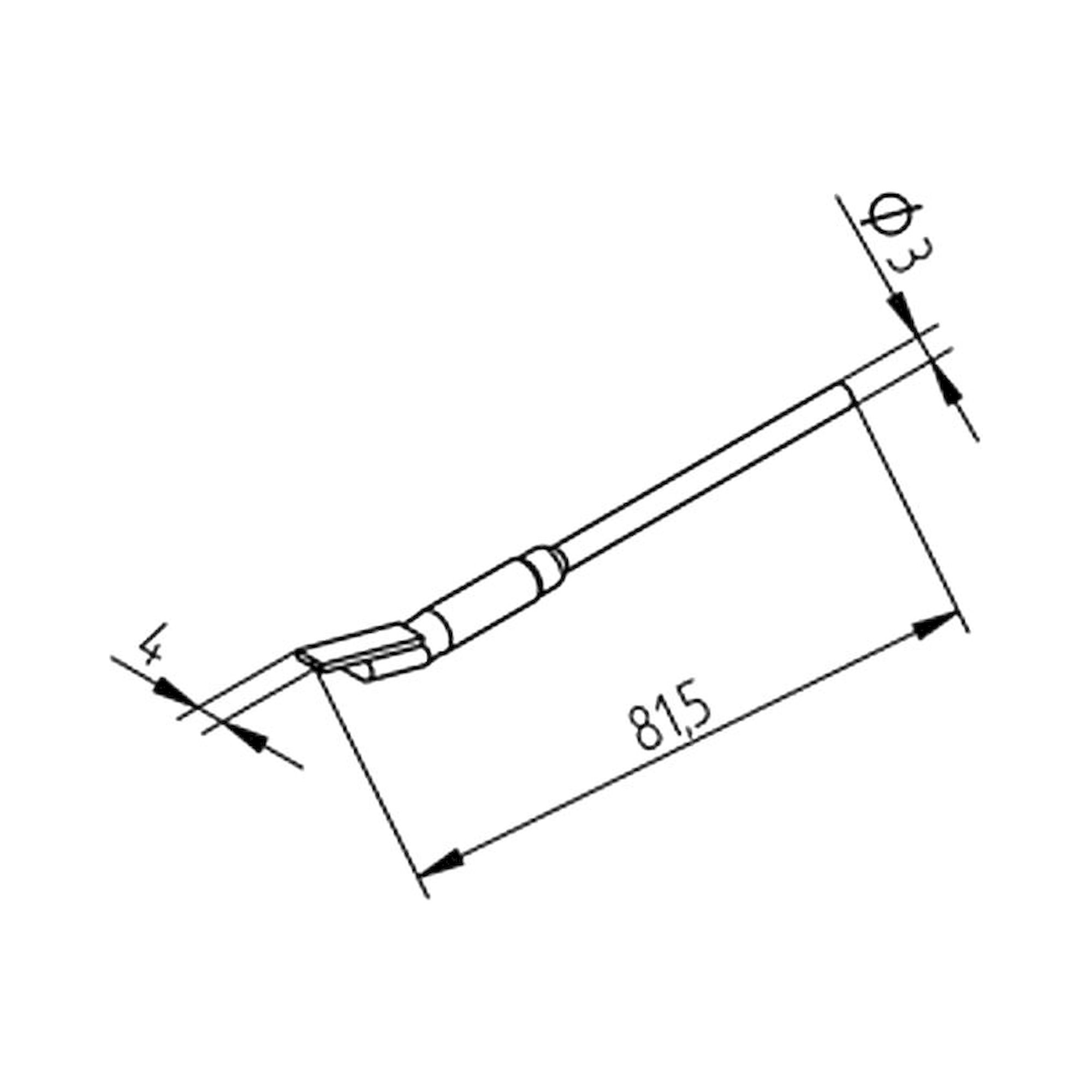 Ersadur Entlötspitzen-Satz gerade, 4,0 mm, für SO 8/14/16 GT - Ersa 0452FDLF040