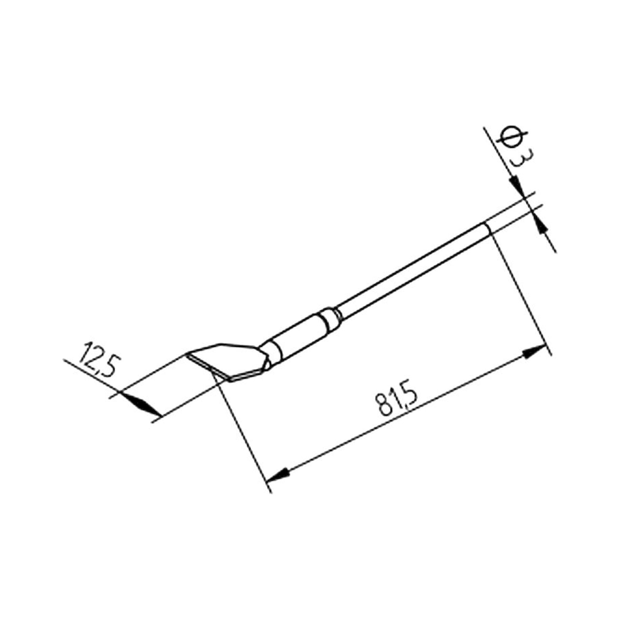 Ersadur Entlötspitzen-Satz gerade 12,5 mm für SOIC 20 - Ersa 0452FDLF125