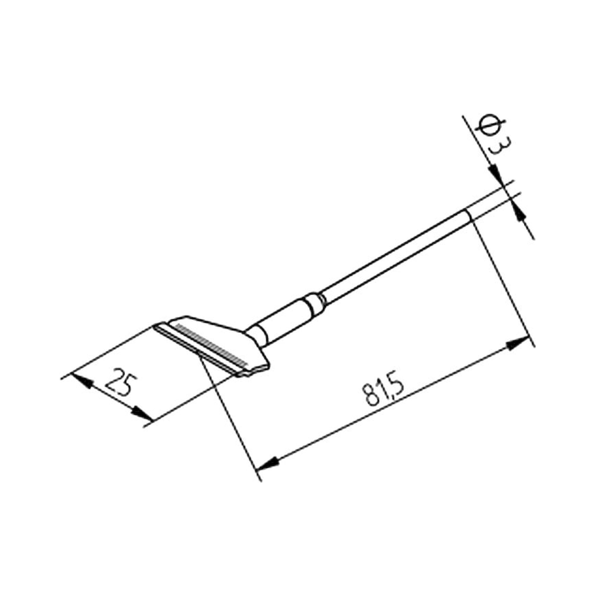 Jeu de pannes à dessouder DUR droites, 25,0 mm, pour SOIC 40 - Ersa 0452FDLF250