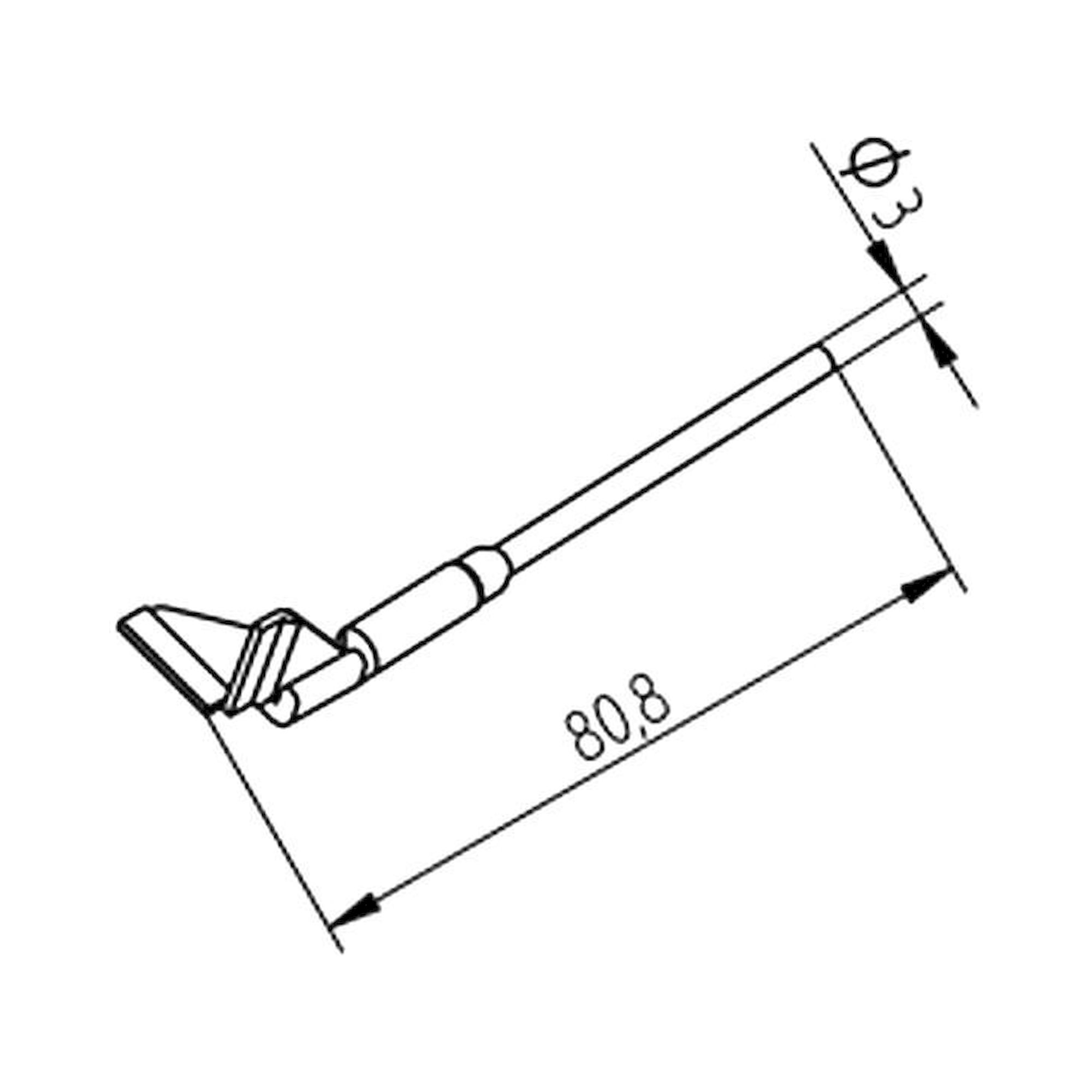 DUR Entlötspitzen-Satz, Schenkel im 90° Winkel, 15,0 mm - Ersa 0452QDLF150