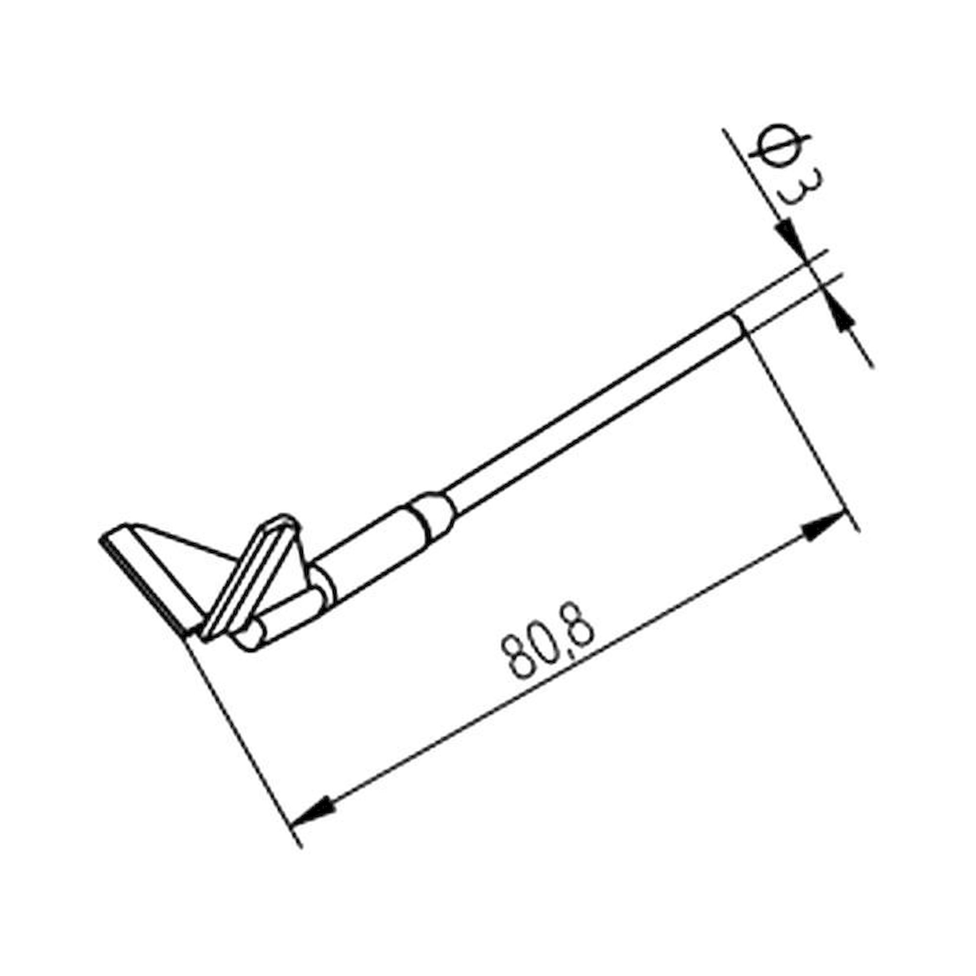 DUR Entlötspitzen-Satz 90° Winkel, 22,5 x 16,5 mm, für QFP 100 - Ersa 0452RDLF225