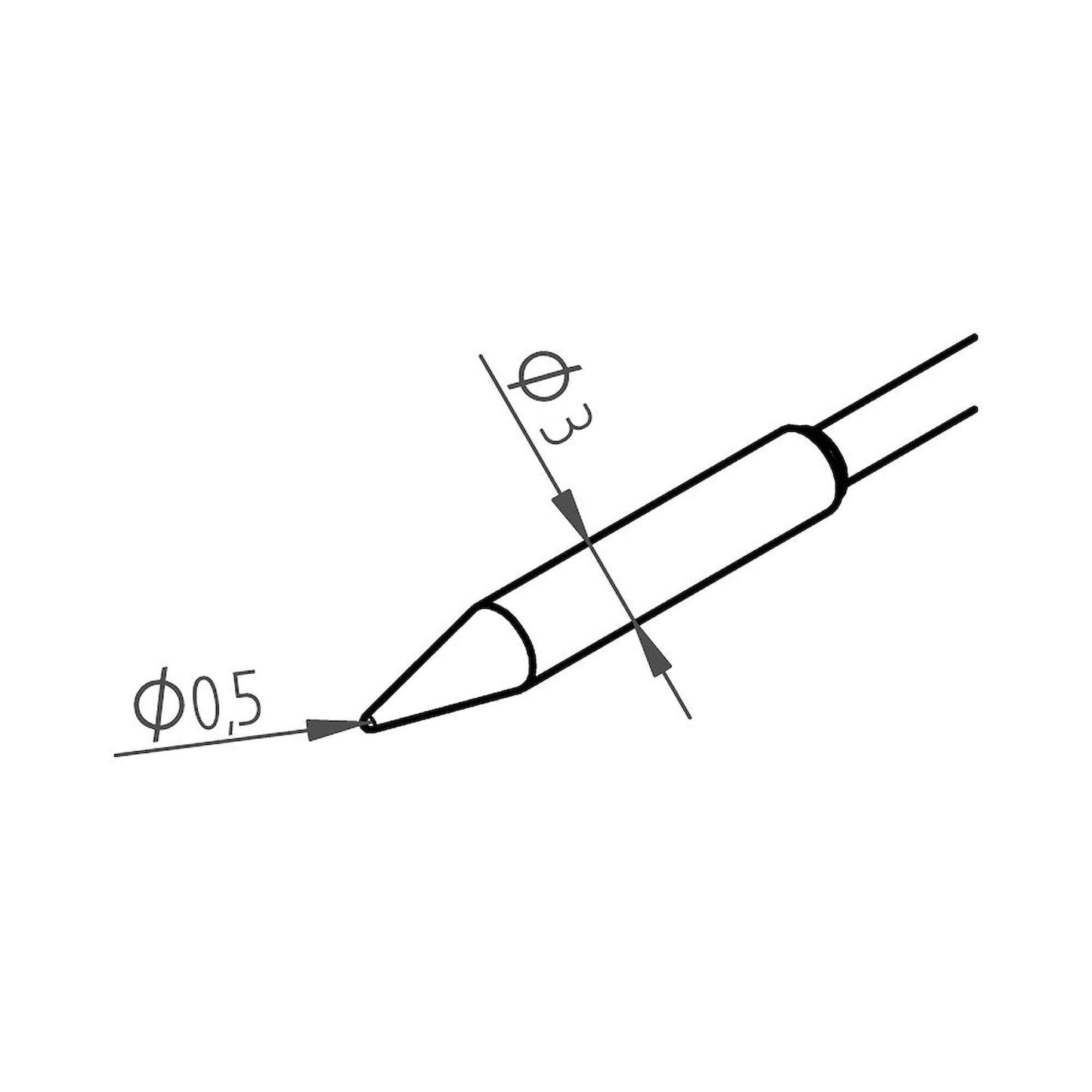 DUR Entlötspitzen-Satz bleistiftspitz 0,5 mm - Ersa 0462PDLF005