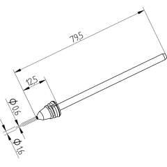 Ersa 0742ED0616H. Entlötspitze für X-Tool Vario, Durchmesser innen 0,6 mm, außen 1,6 mm, hochverzinnt