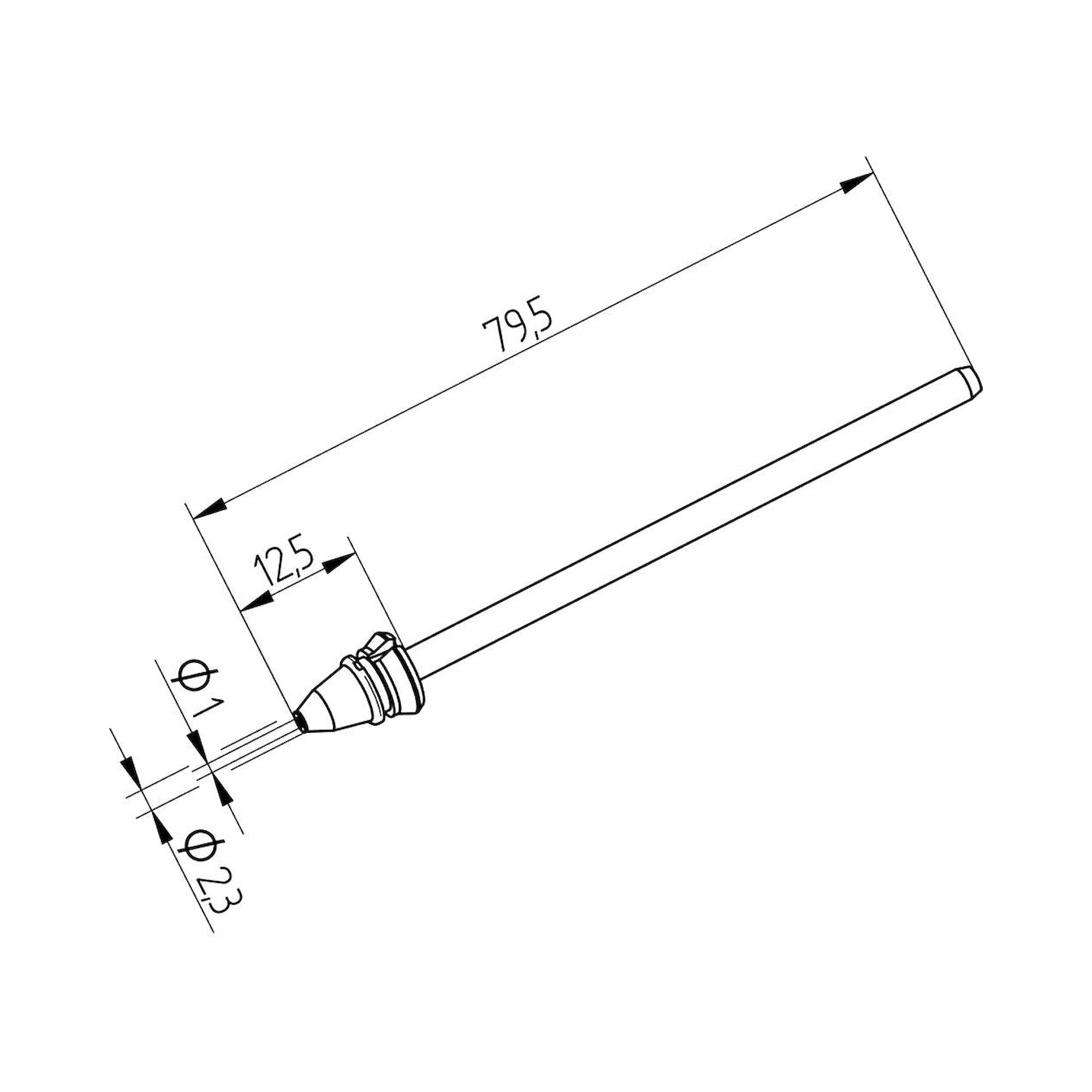 Ersa 0742ED1023H. Entlötspitze für X-Tool Vario, Durchmesser innen 1,0 mm, außen 2,3 mm, hochverzinnt