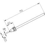 Ersa 0742ED1023H. Entlötspitze für X-Tool Vario, Durchmesser innen 1,0 mm, außen 2,3 mm, hochverzinnt