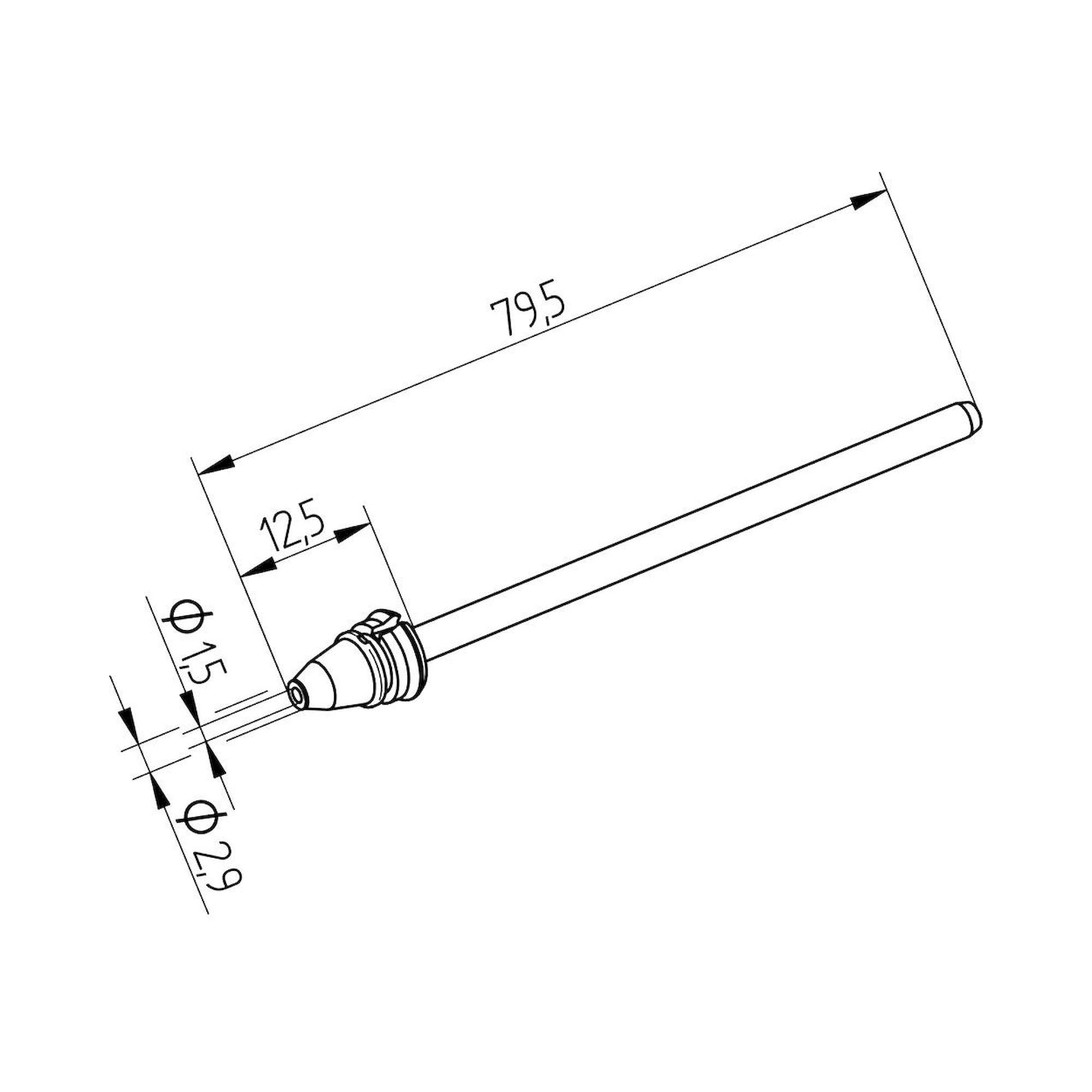 Ersa 0742ED1529H. Entlötspitze für X-Tool Vario, Durchmesser innen 1,5 mm, außen 2,9 mm, hochverzinnt