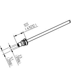 Ersa 0742ED2351H. Entlötspitze für X-Tool Vario, Durchmesser innen 2,3 mm, außen 5,1 mm, hochverzinnt